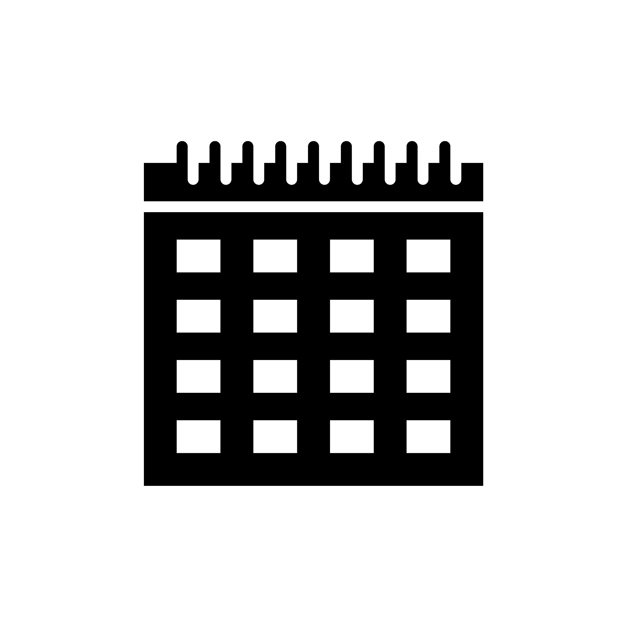 calendar vector glyph icon
