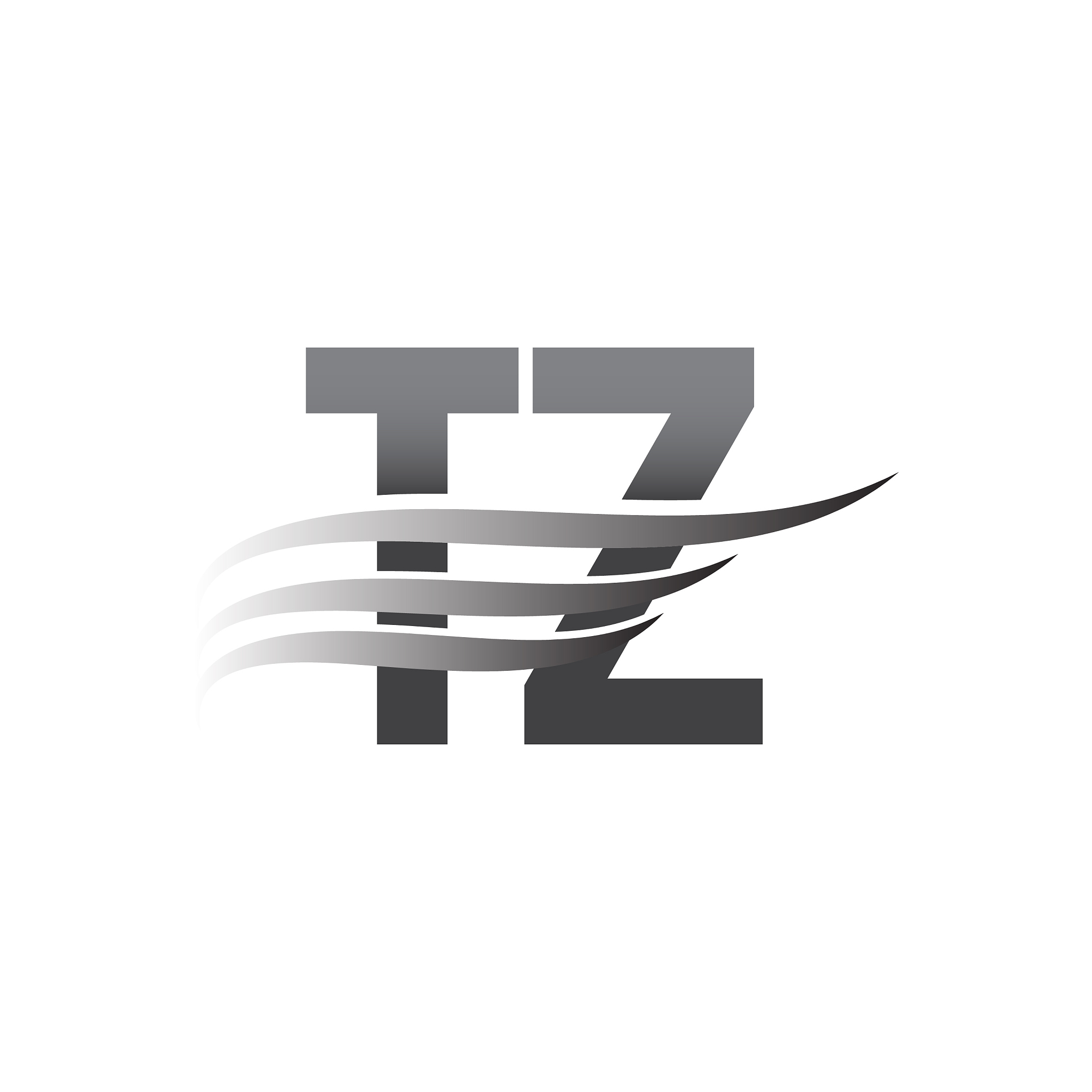 initial letter, grey color vector logotype
