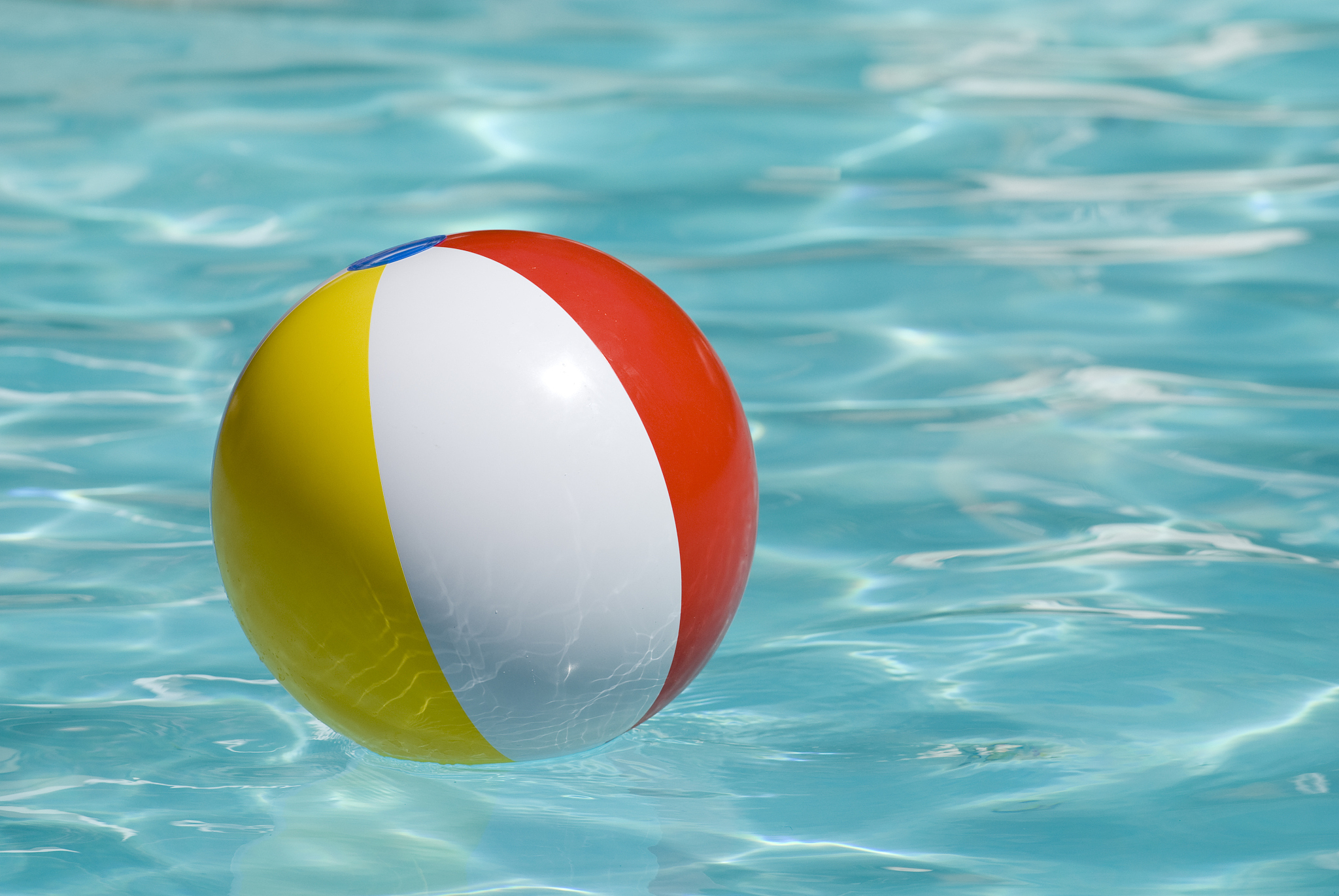 beach ball on water