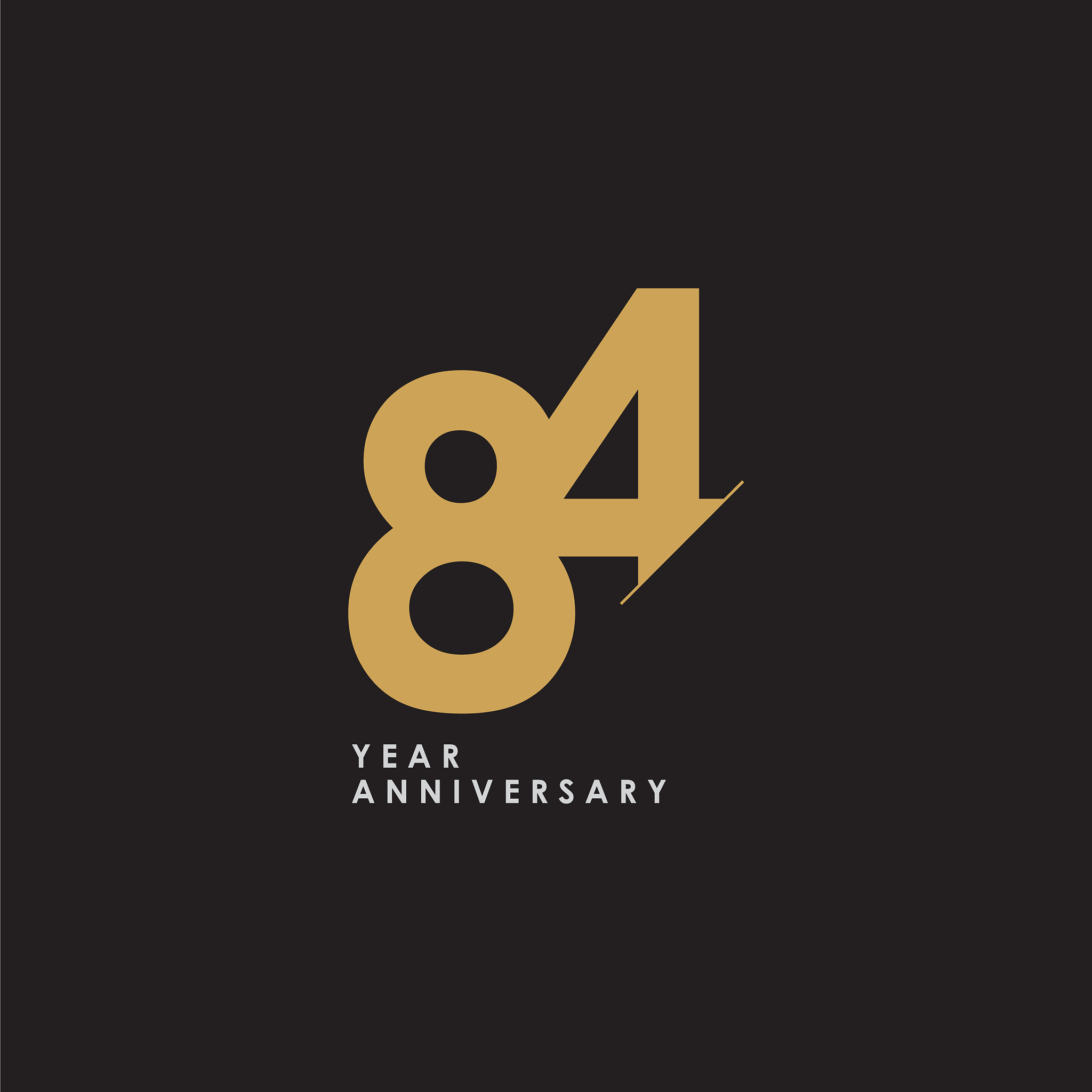 84 years anniversary celebration template design