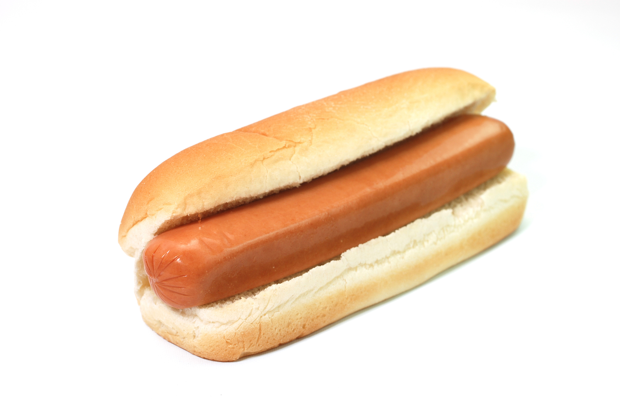 plain hot dog isolated