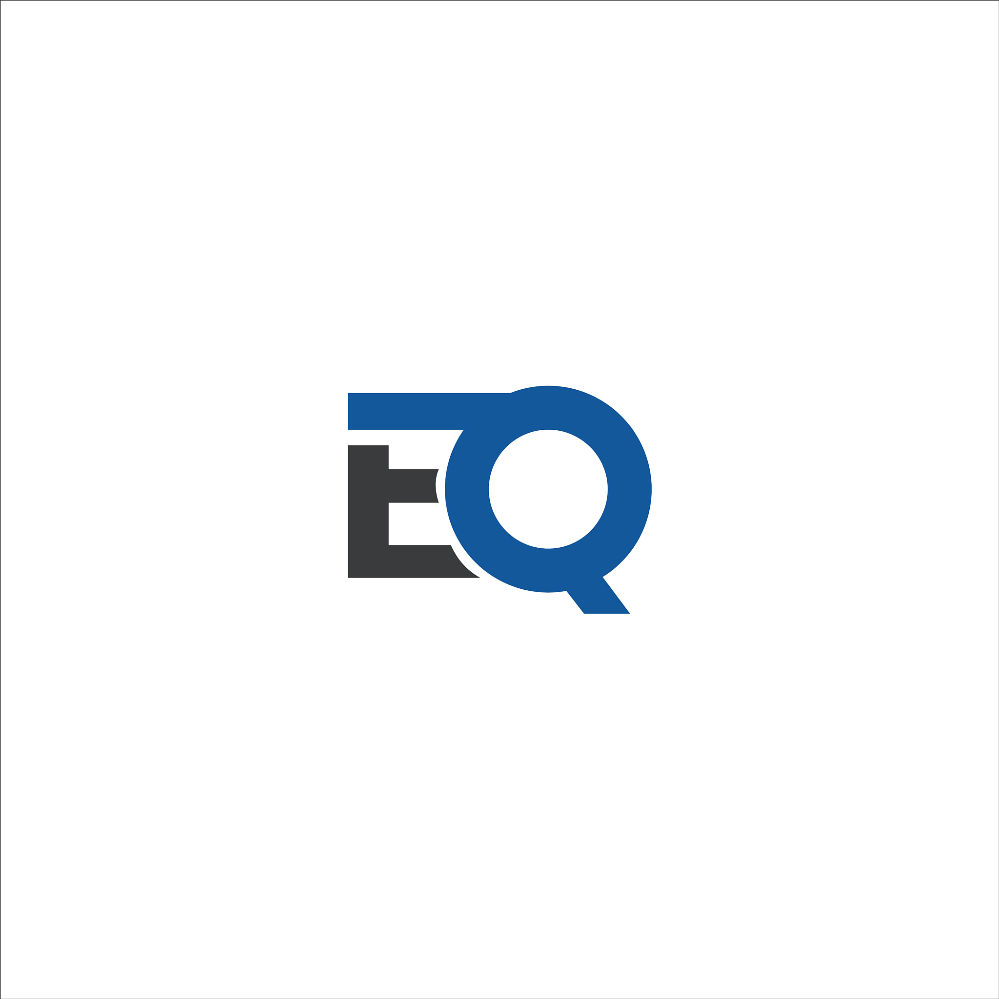 initial letter eq or qe logo design template