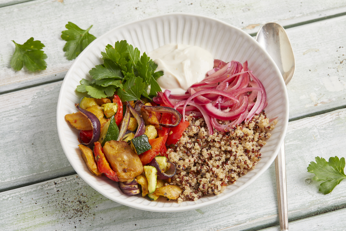 I cooked some chicken and rice last night for when I get home today I will make a salad with it