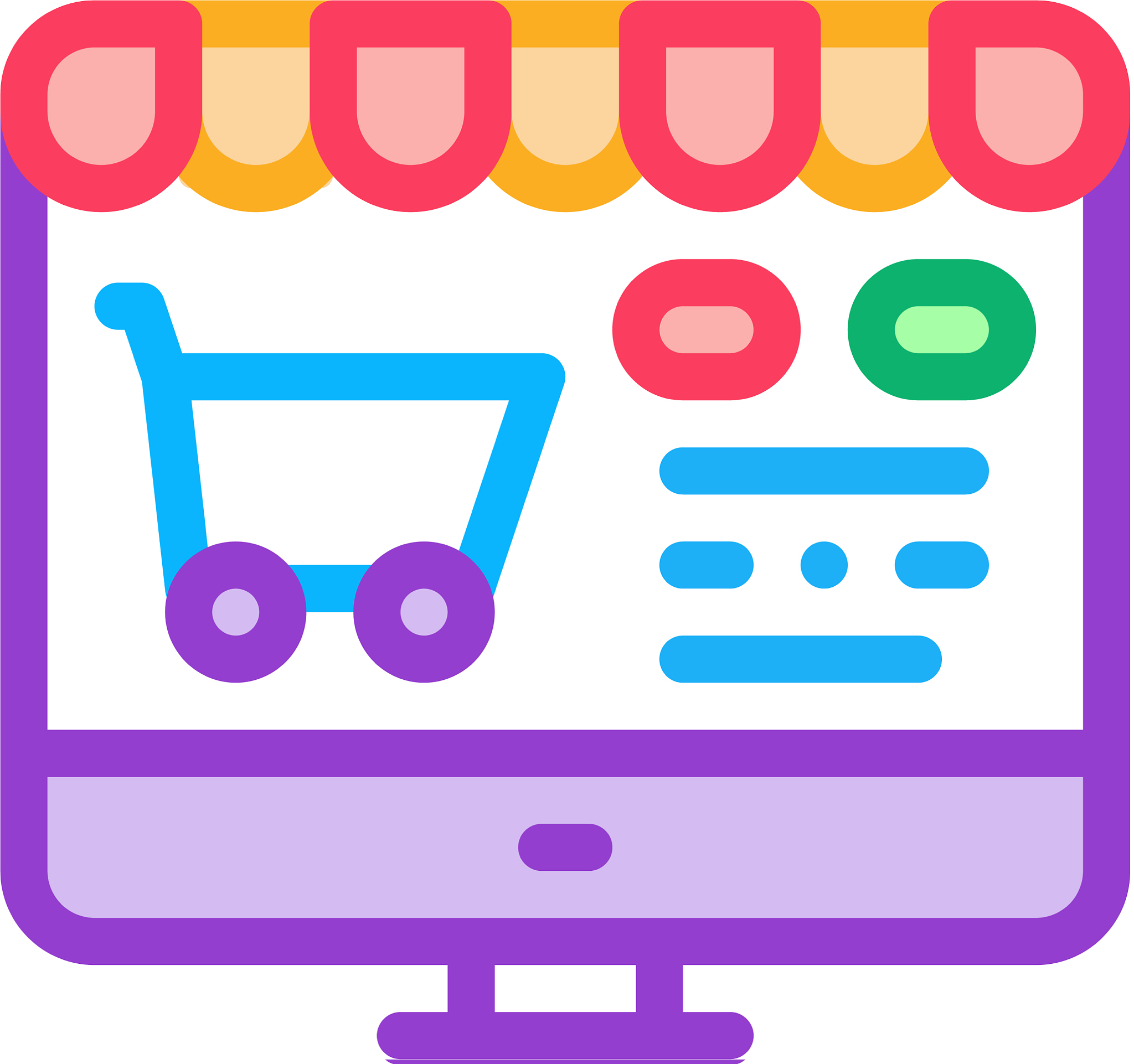 online shopping icon outline