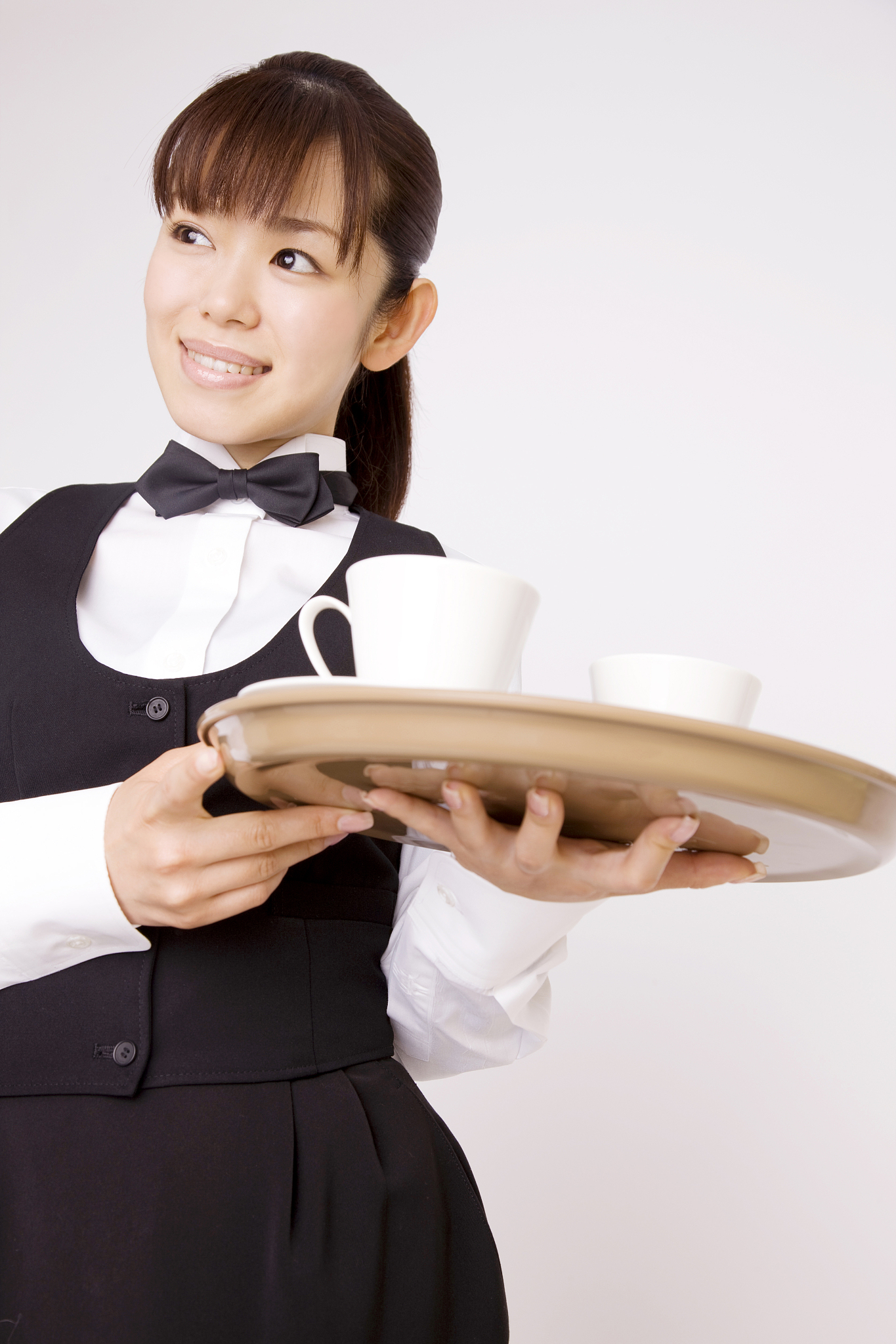 waitress carrying coffee
