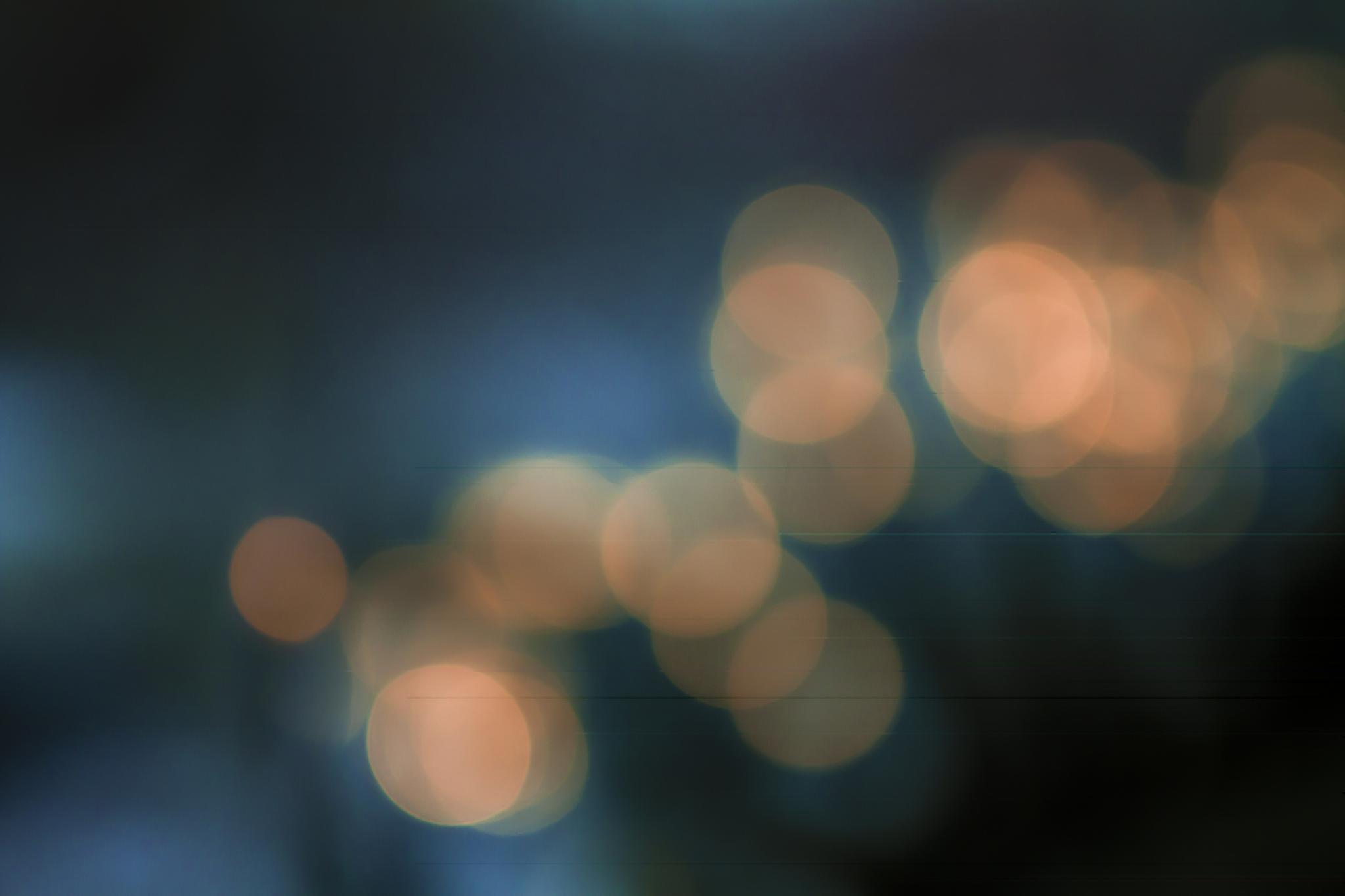 background of orange led lights with bokeh effect