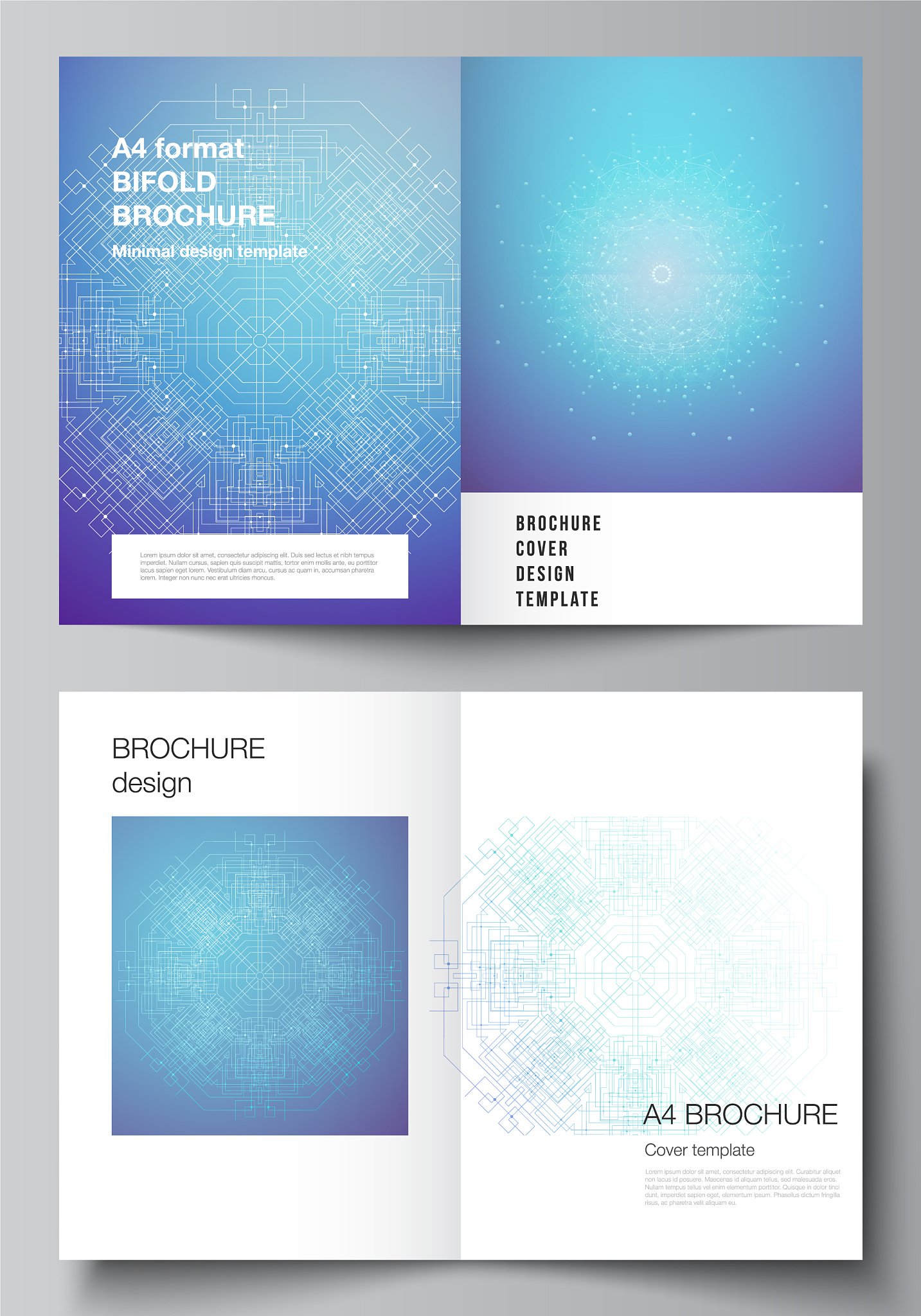 layout two a4 format modern cover