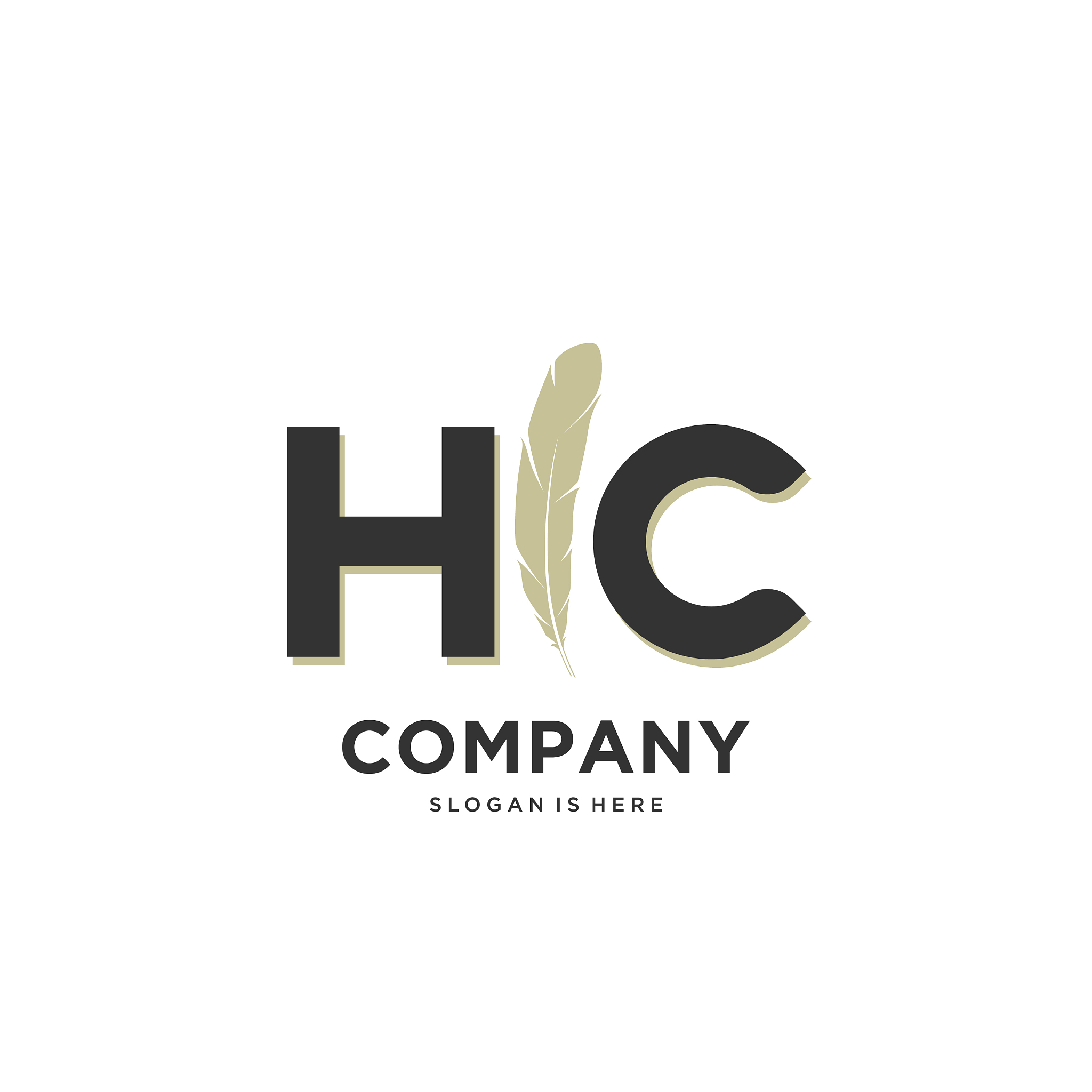 initial hc letter unique attractive creative