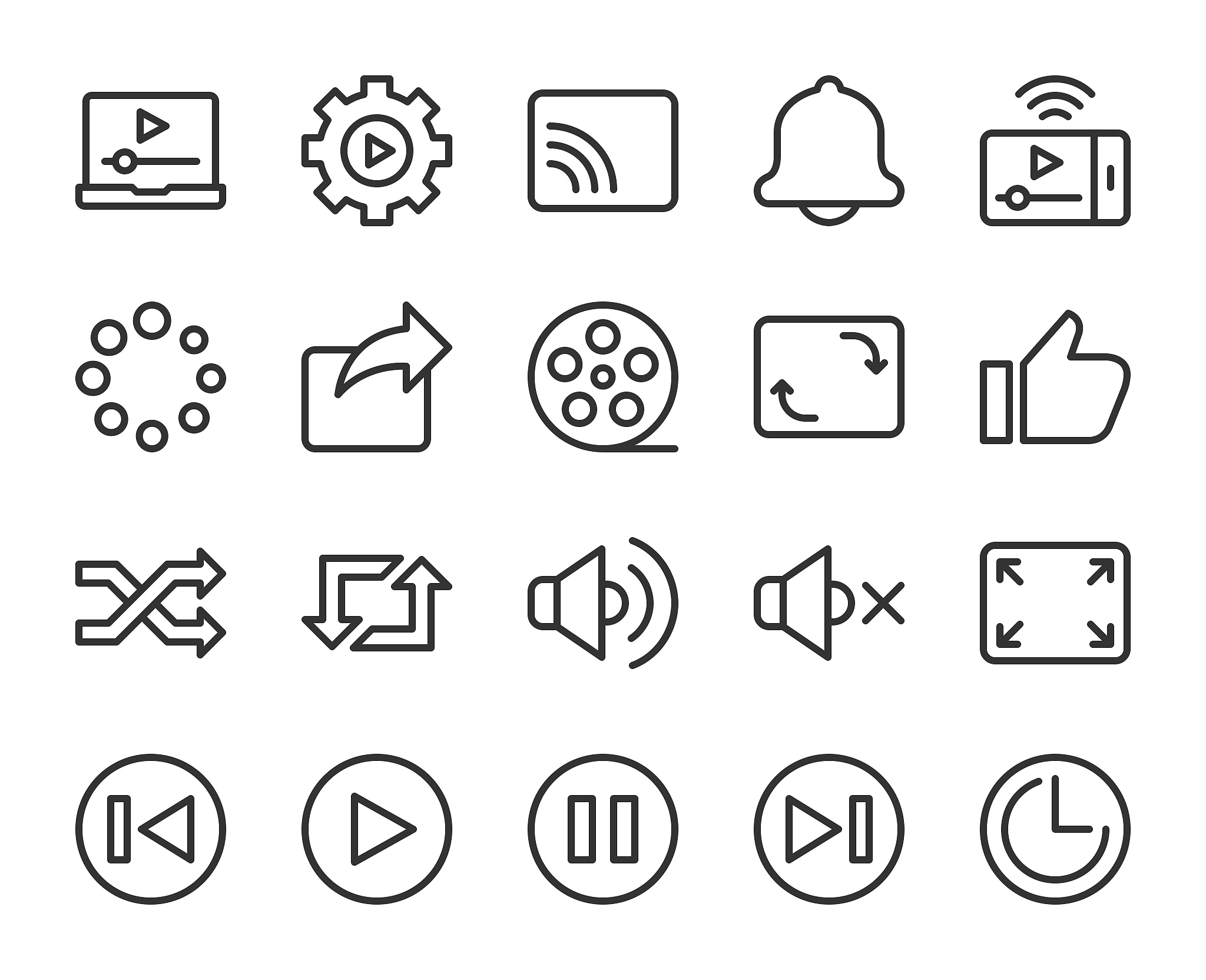 video streaming - line icons