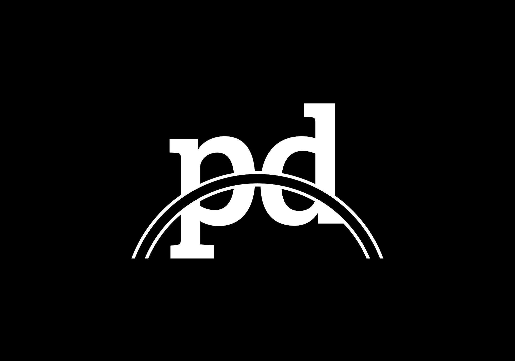 p d, pd initial letter logo design vector template, graphic alph