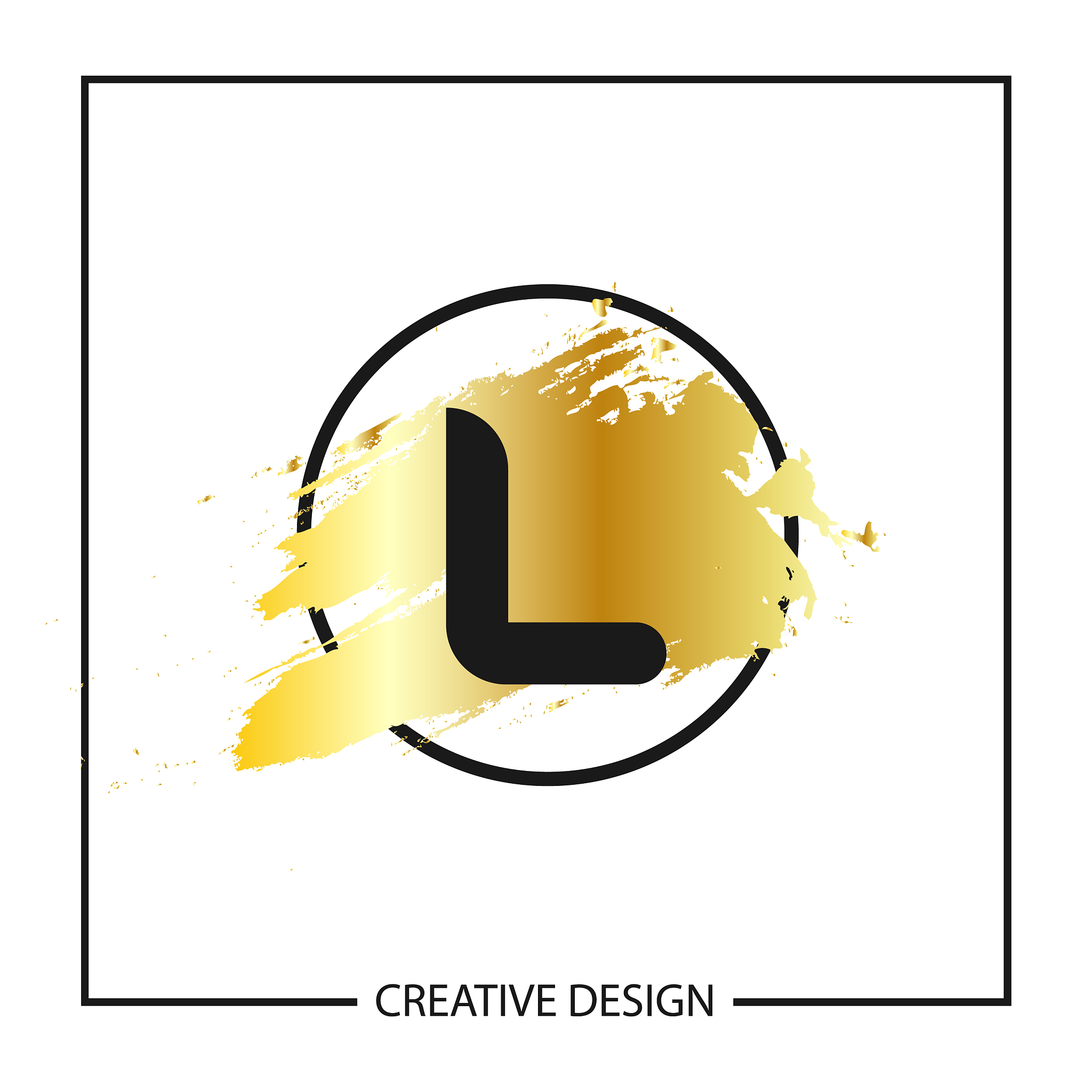 initial letter l logo template design