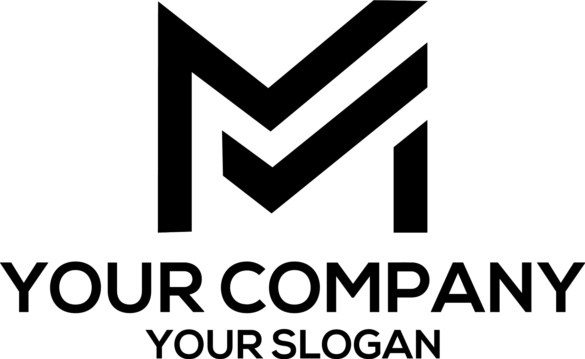 m check mark logo design