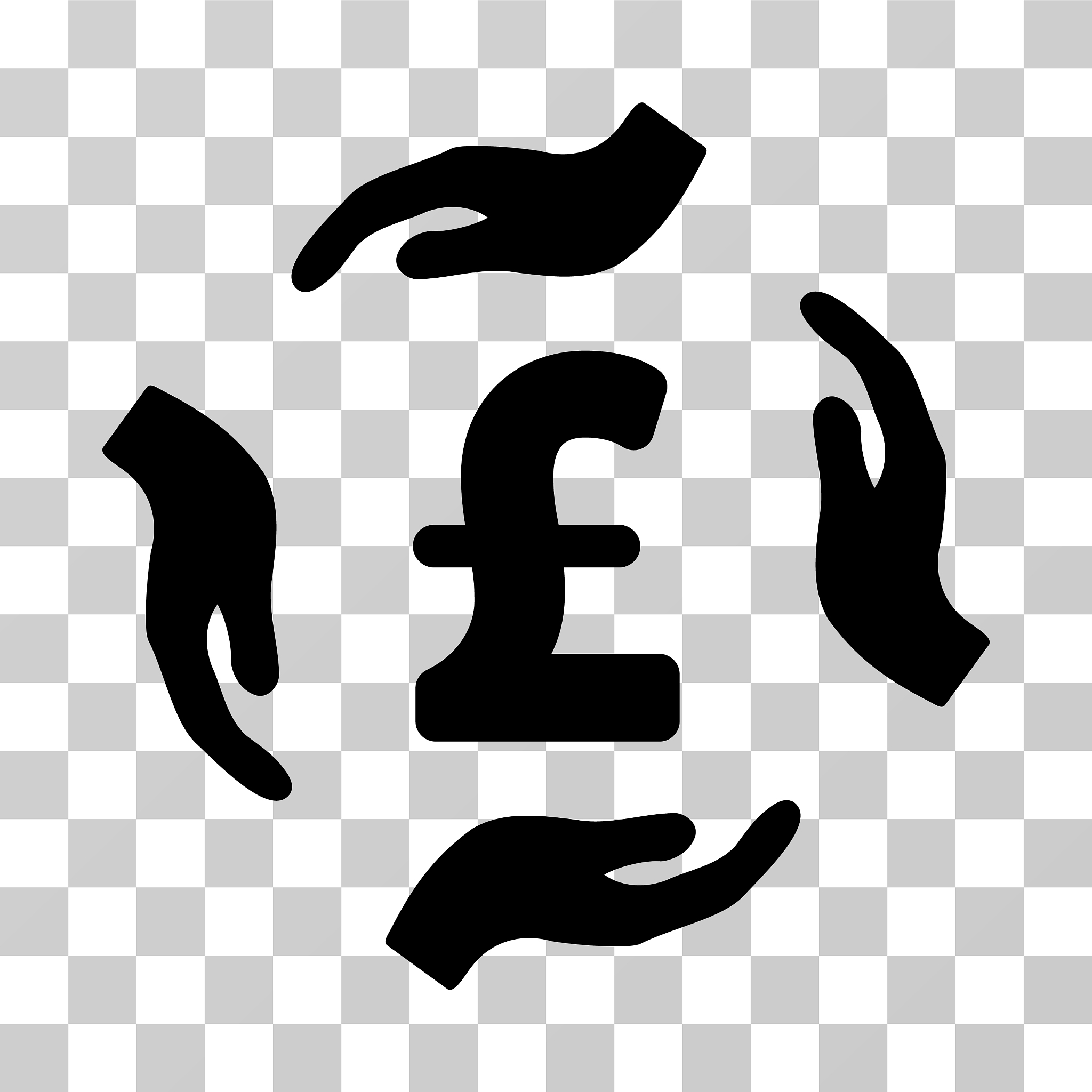 pound care hands icon