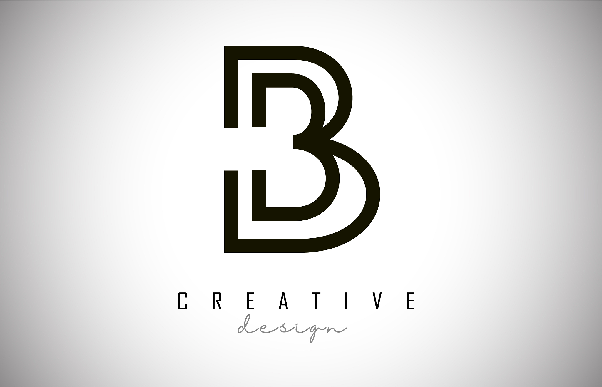 b letter logo monogram design creative b letter