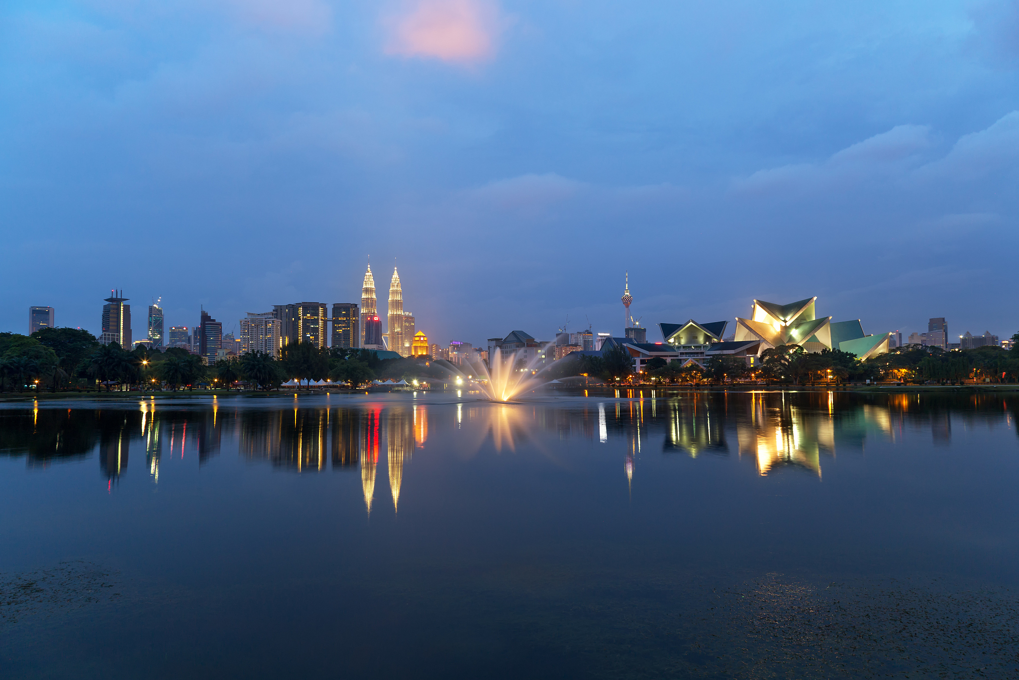 the reflection of kuala lumpur city, malaysia