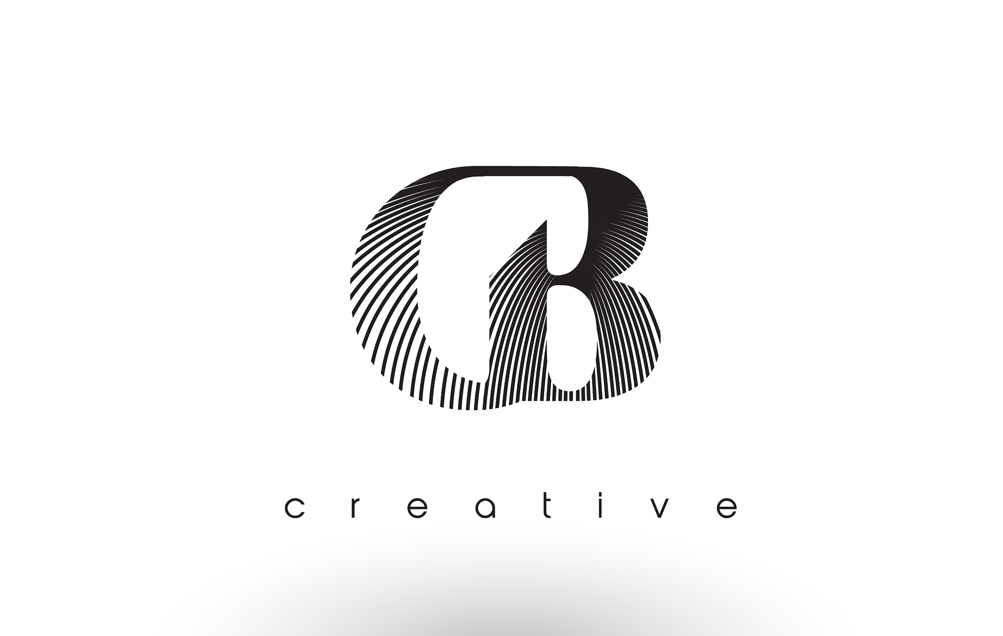 cb logo design with multiple lines and black and