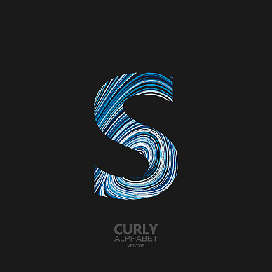curly textured letter s