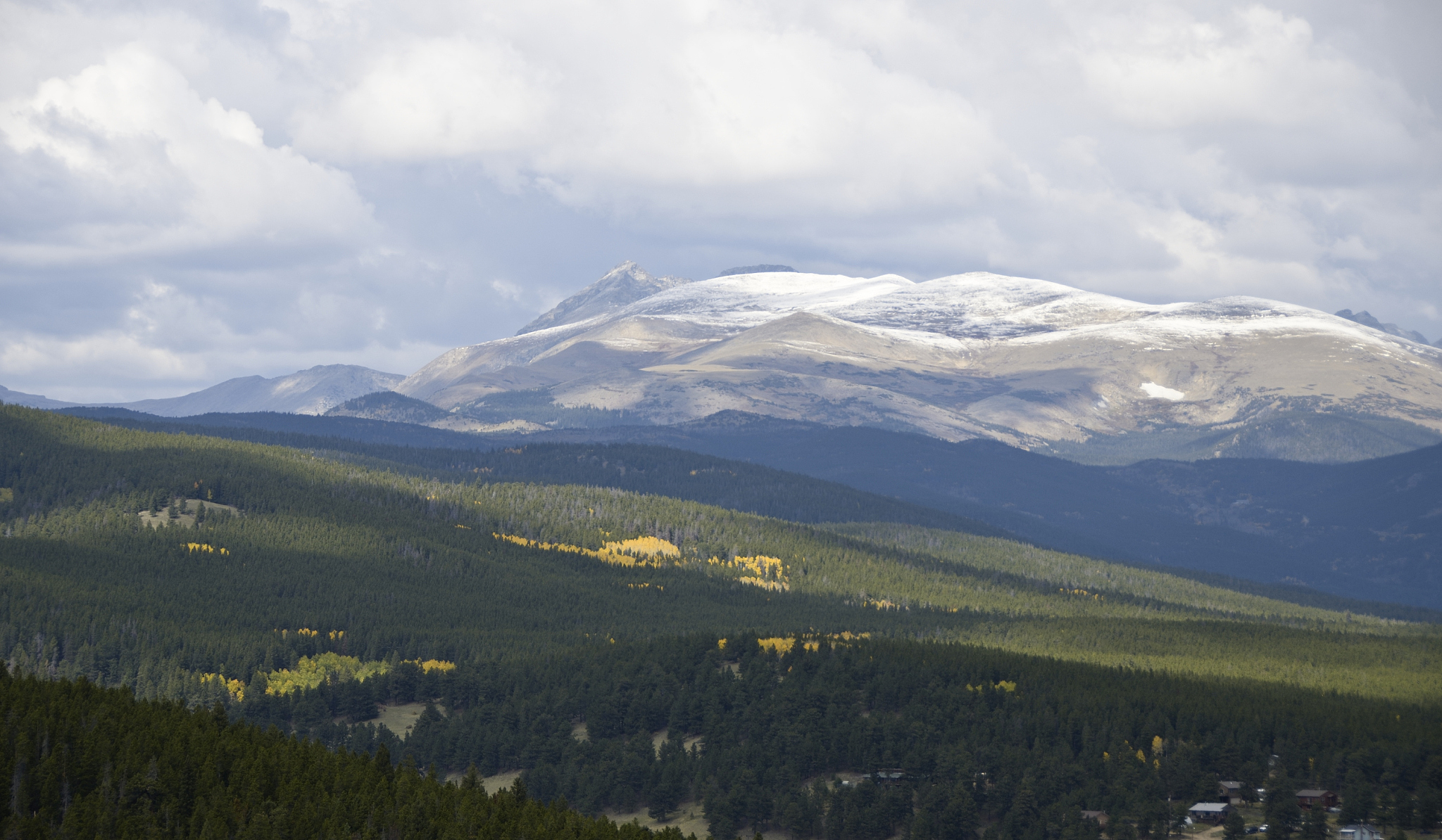 rocky mountains in autumn