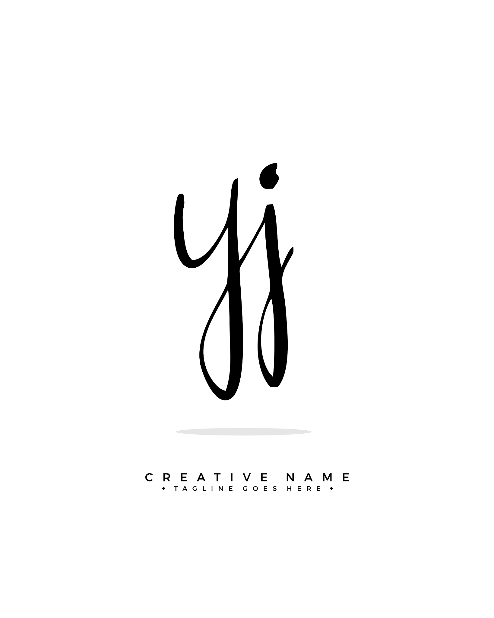 y j yj initial logo signature handwriting
