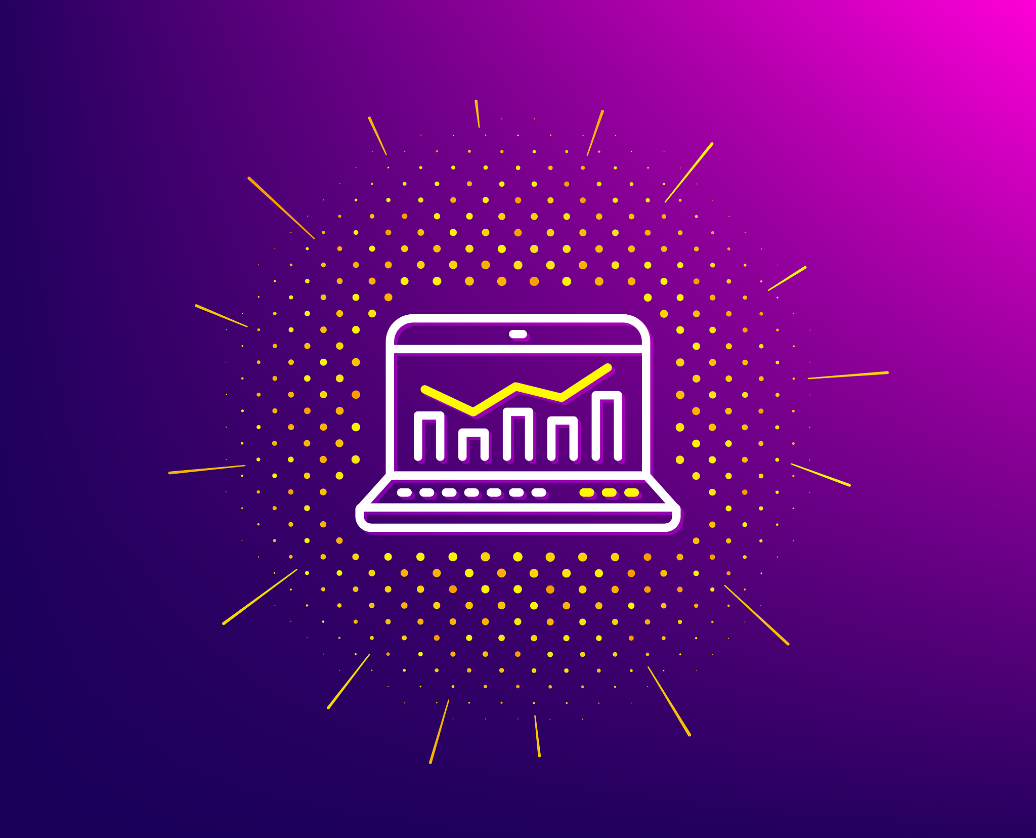 marketing statistics line icon web analytics
