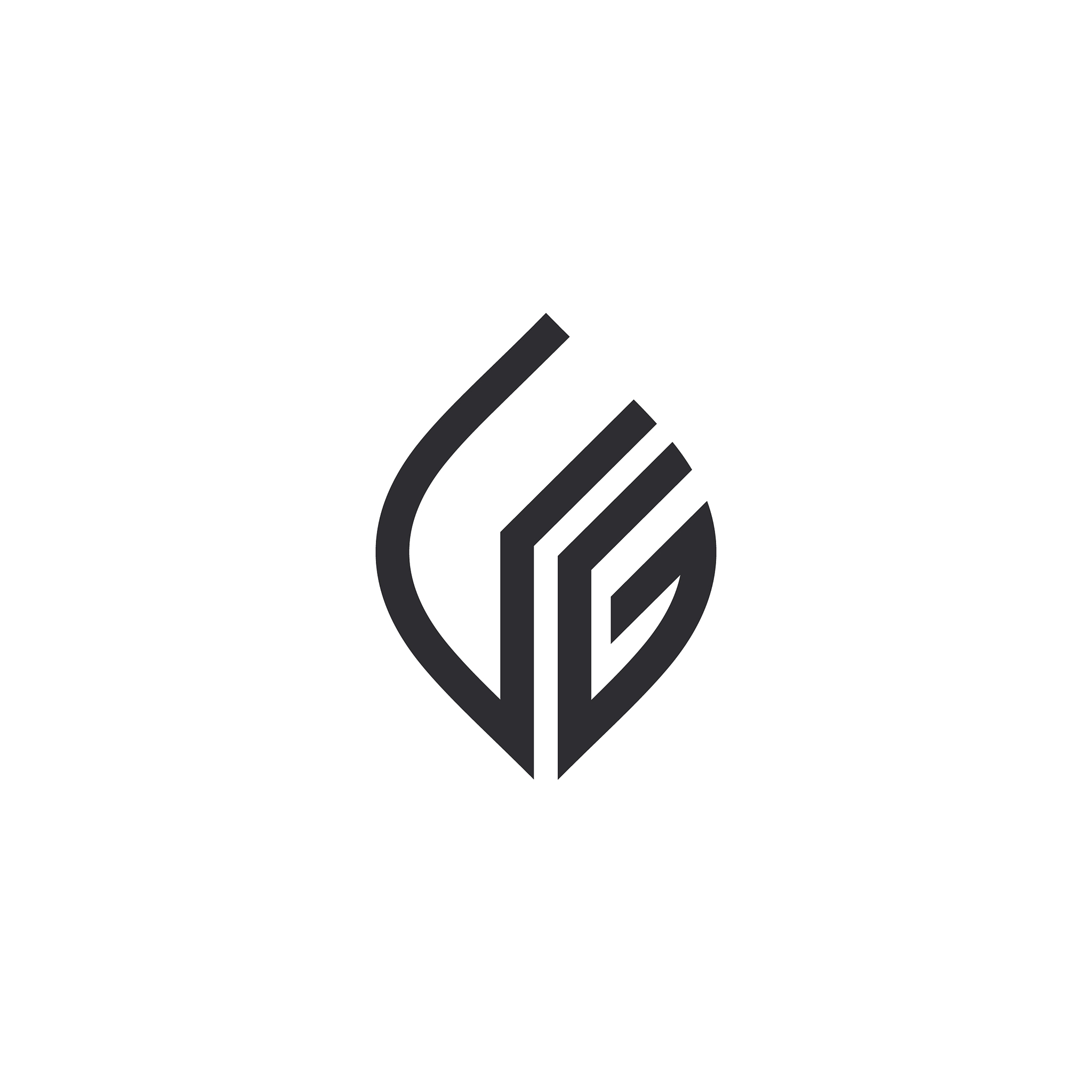 ug letter logo icon design template elements