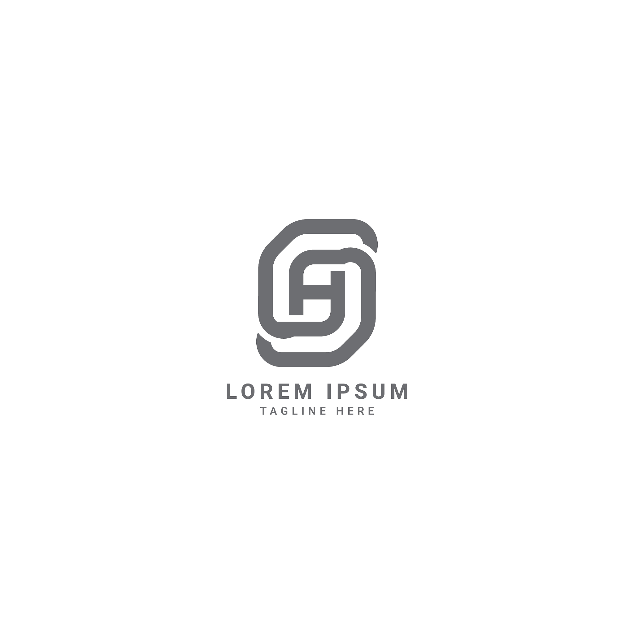 creative and moddern letter sh logo design template