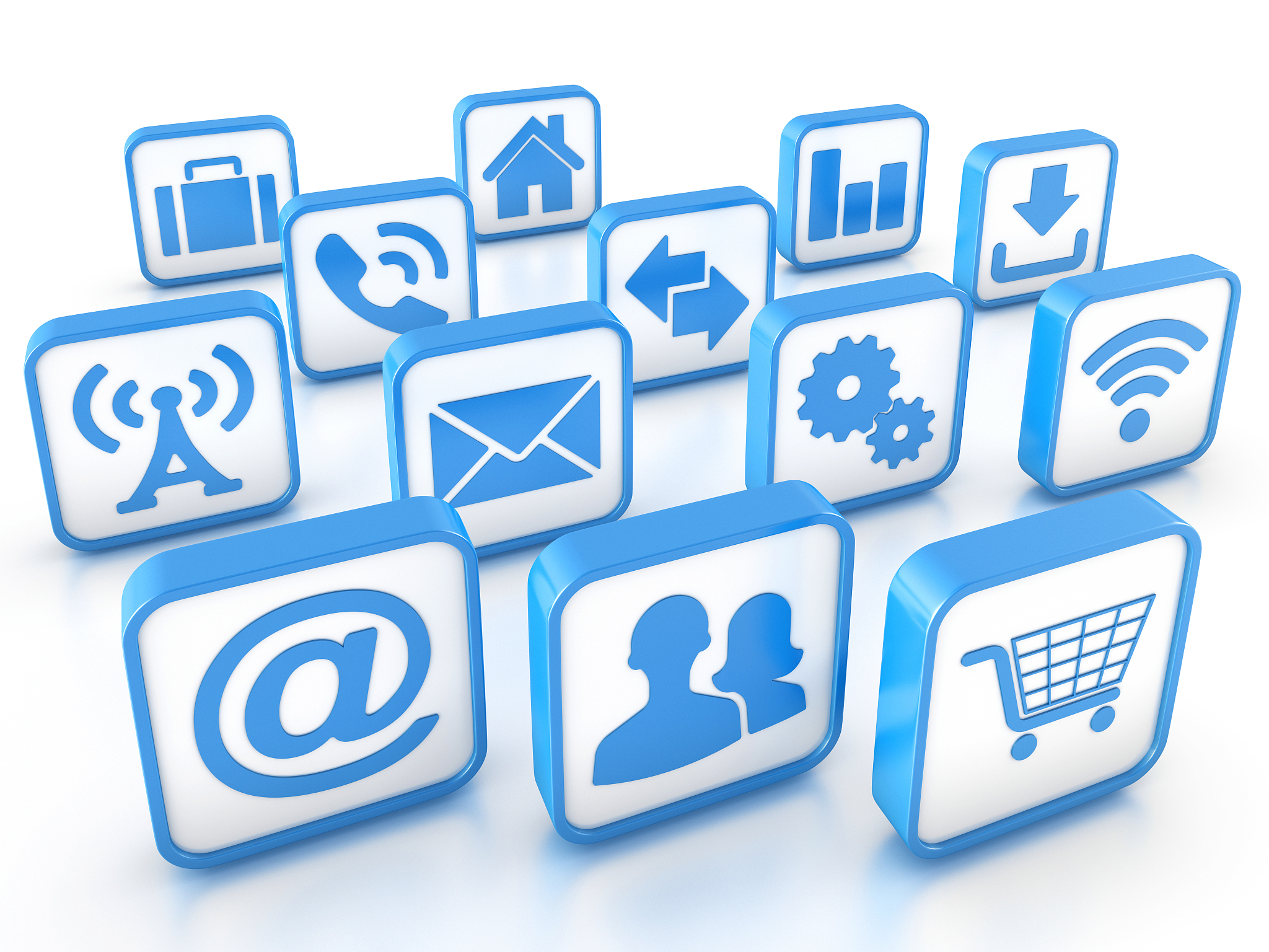 3d shape web symbol icon composition