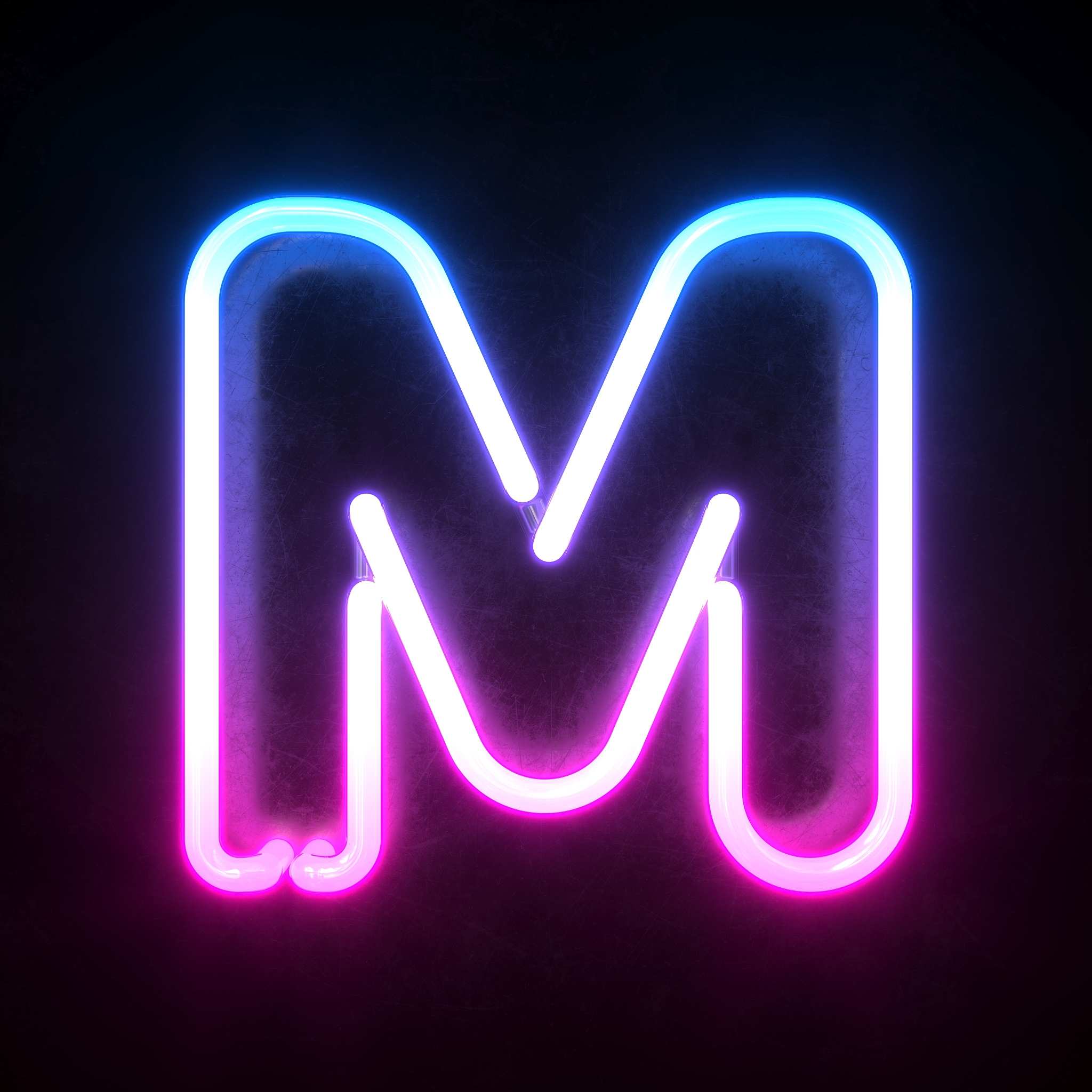 三维图形,粉色,英文字母<strong>m</strong>,霓虹灯,蓝色,字体,商业广告标志,立体图像