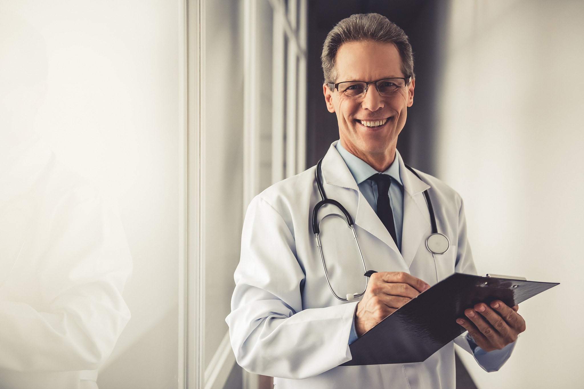 handsome mature doctor