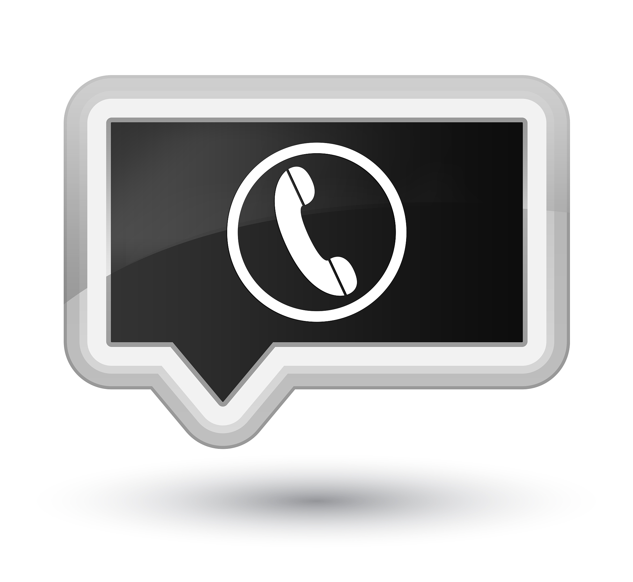 phone icon prime black banner button