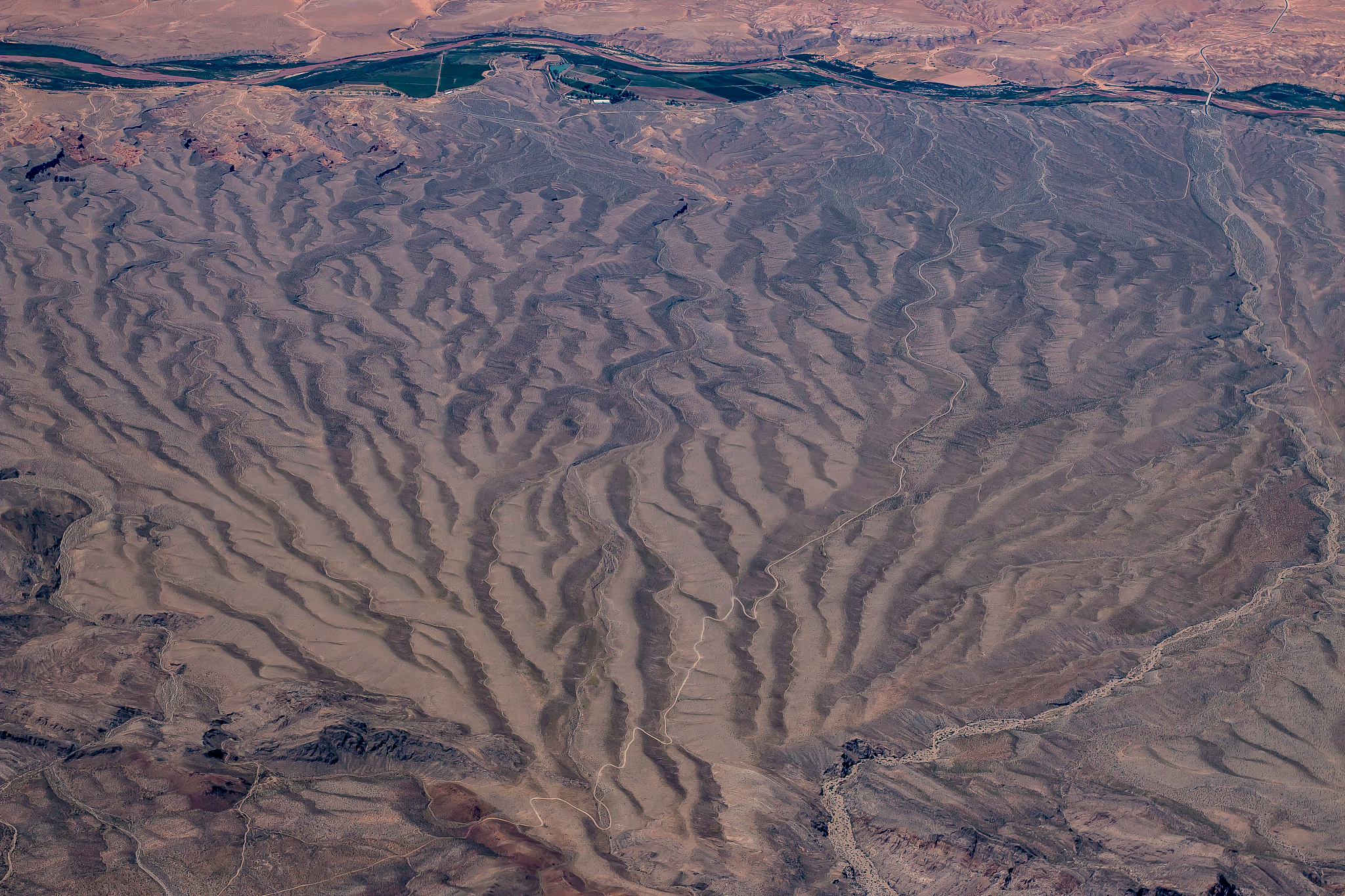 high angle view of mountain range