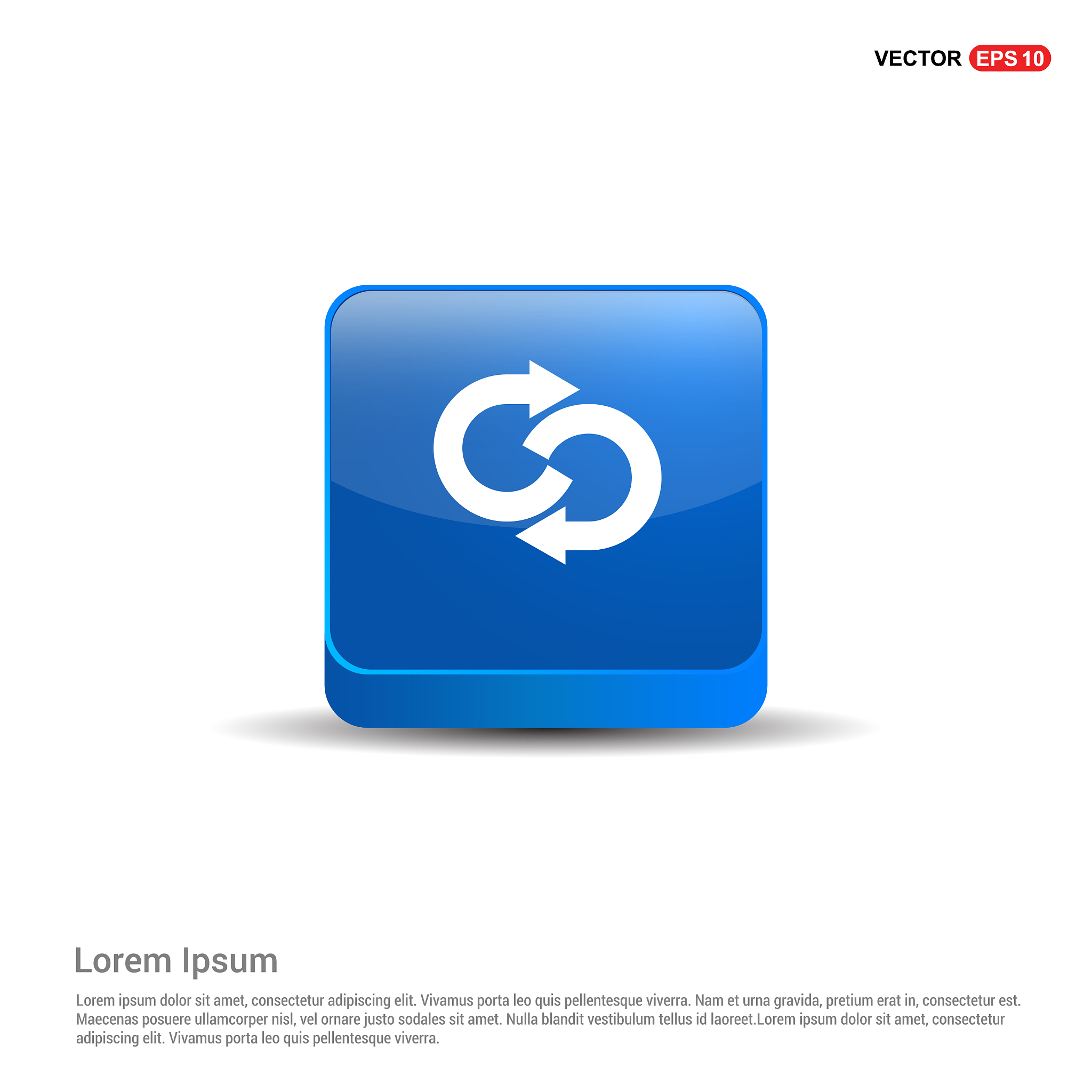 reload icon - 3d blue button