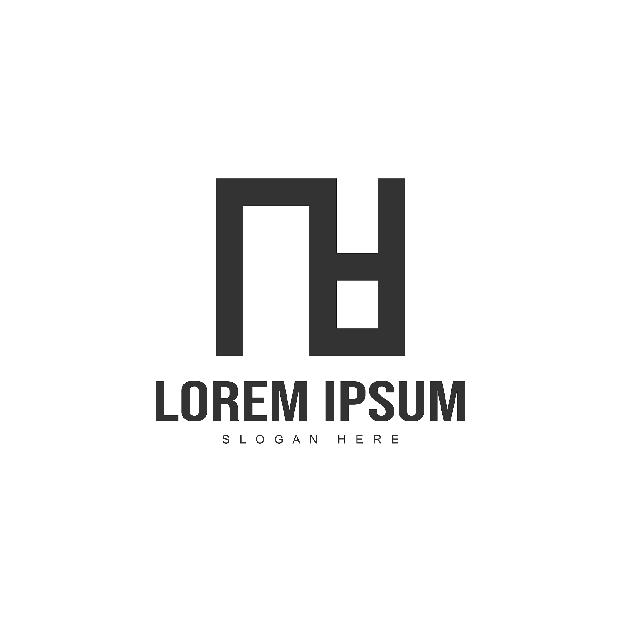 initial letter logo template minimalist letter