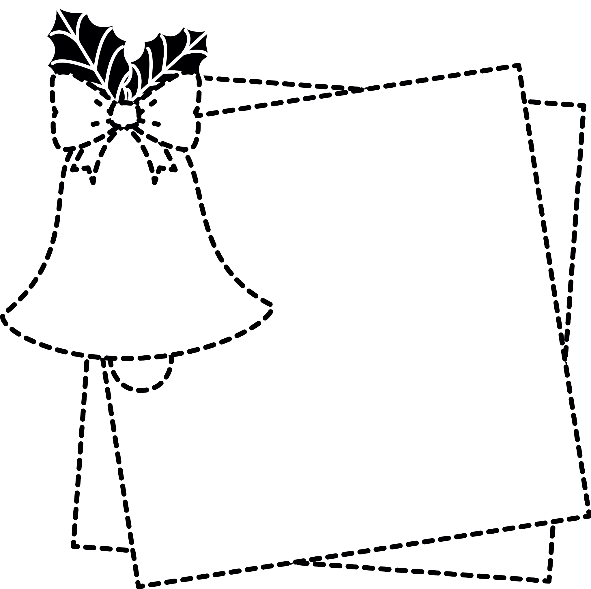 christmas bell with flower