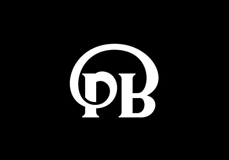 p b initial letter logo design graphic alphabet