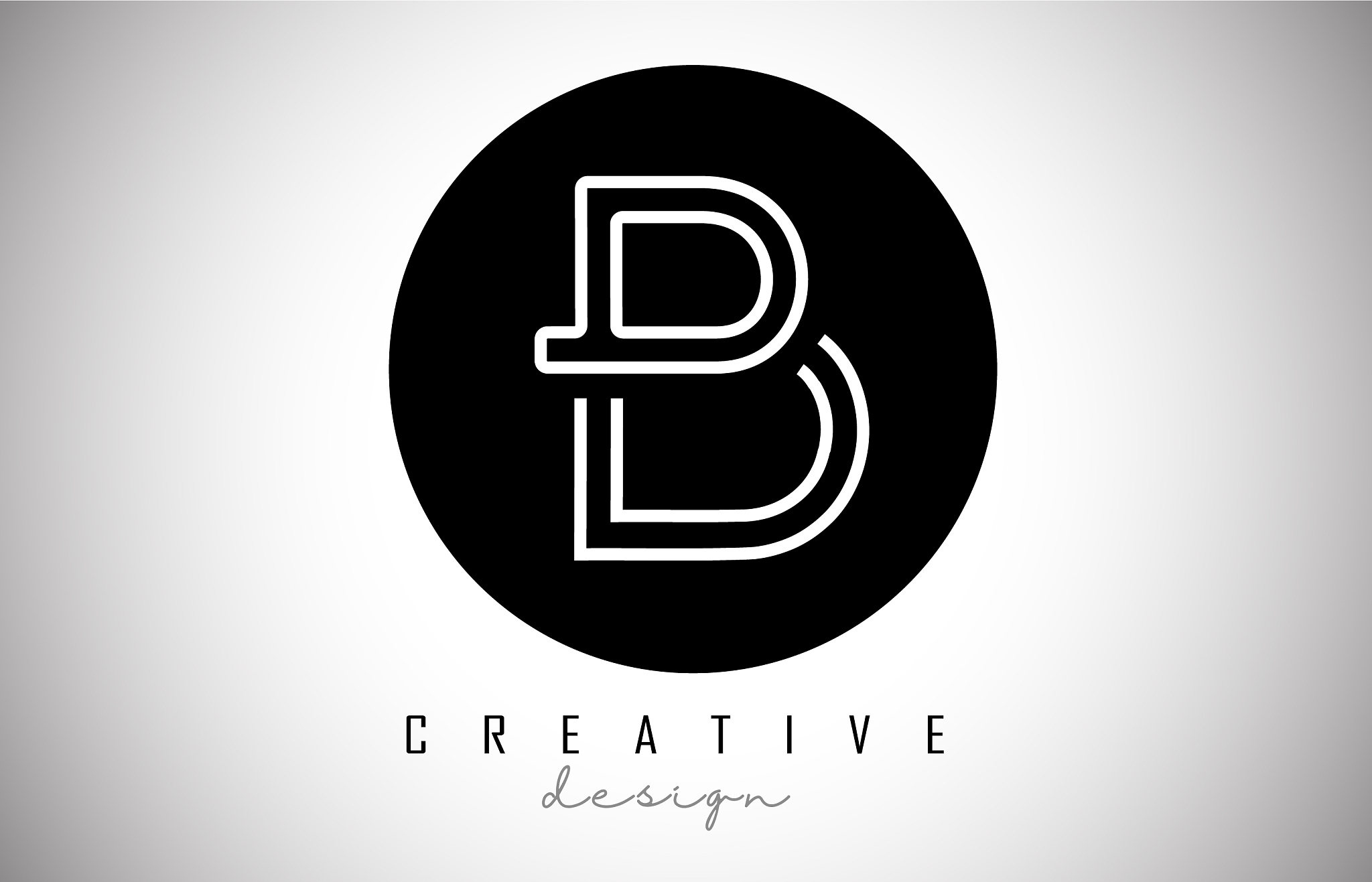 b letter logo monogram design creative b letter