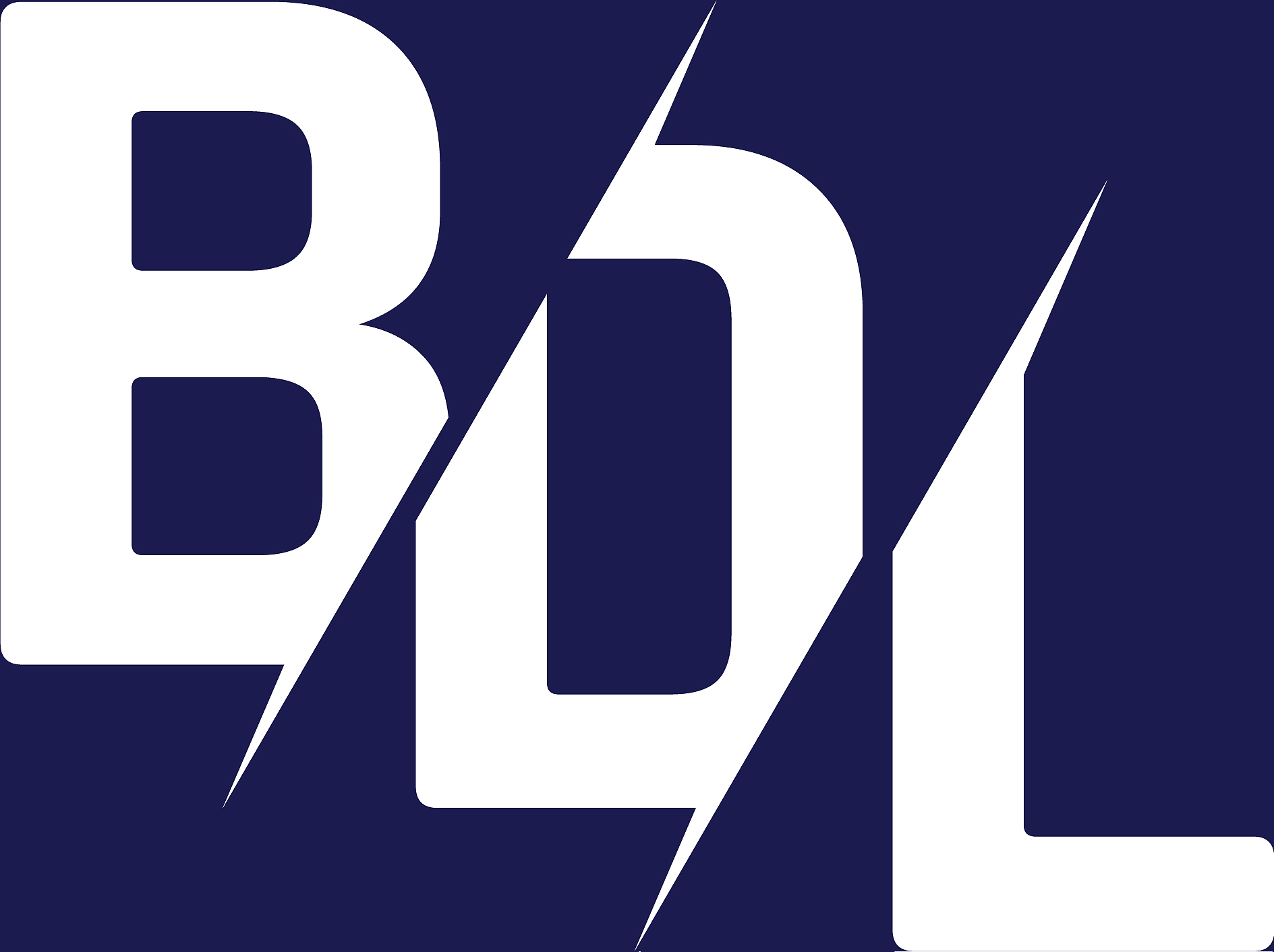 monogram letters initial logo design bdl
