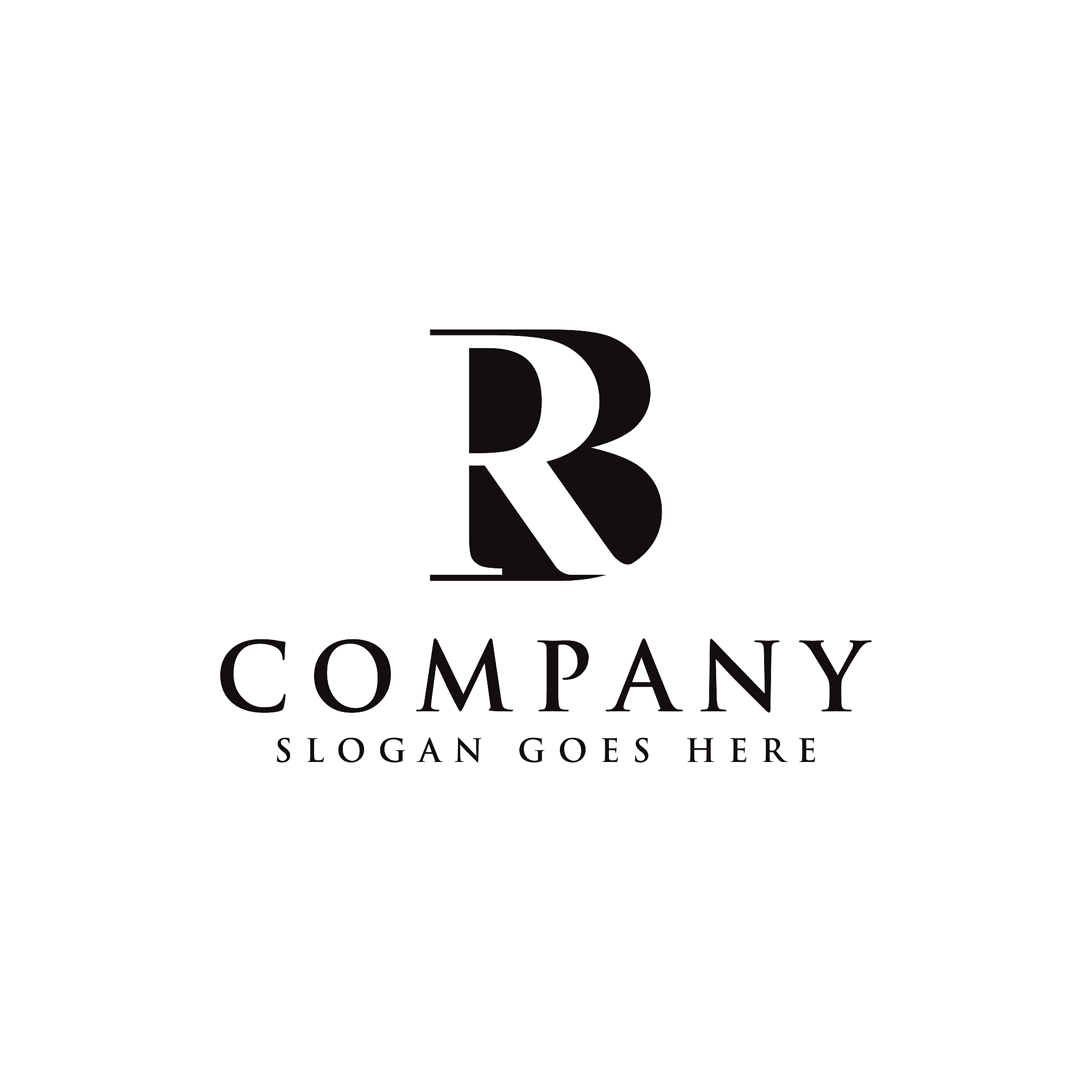 rb br monogram logo icon template