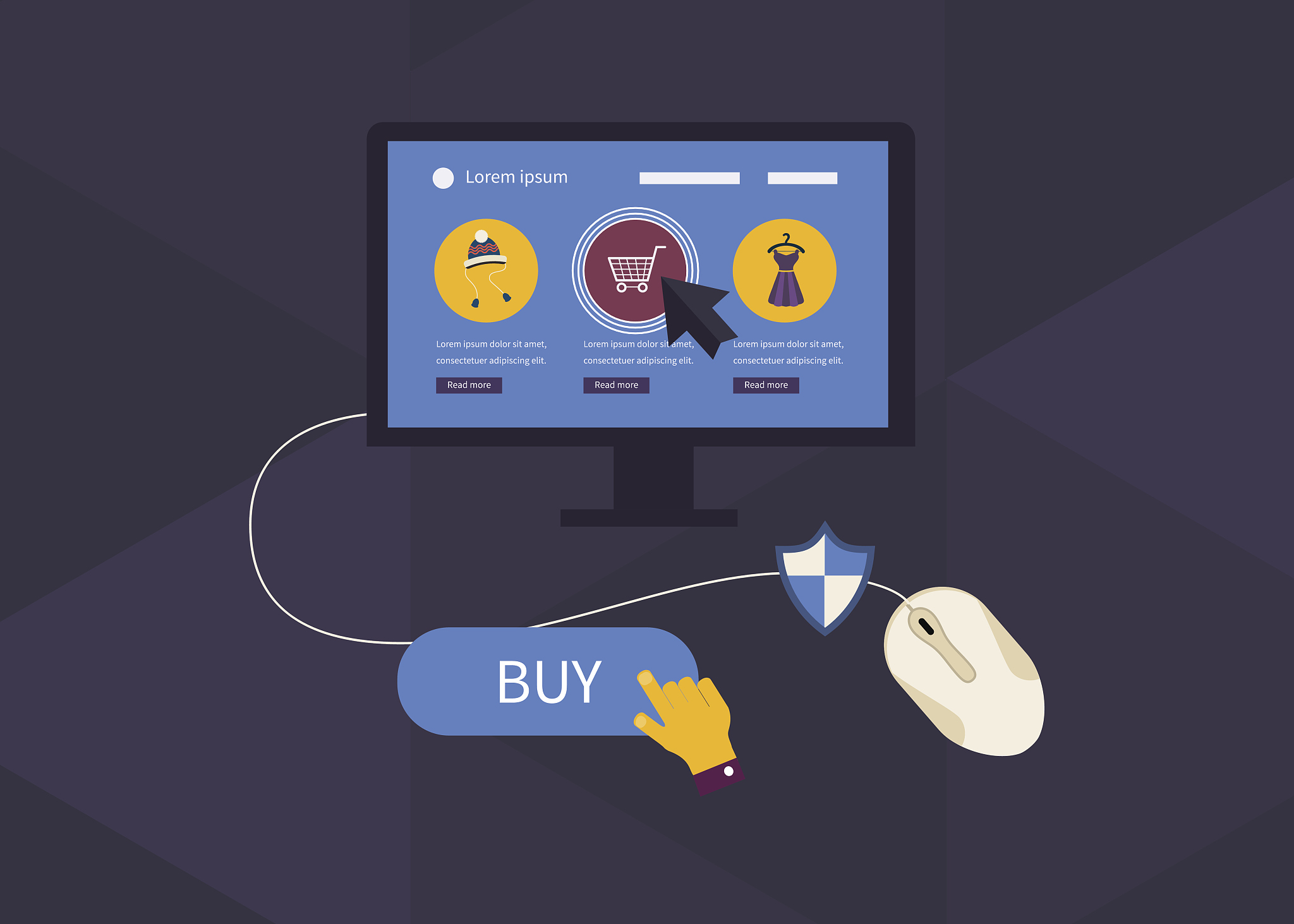 online shopping icons