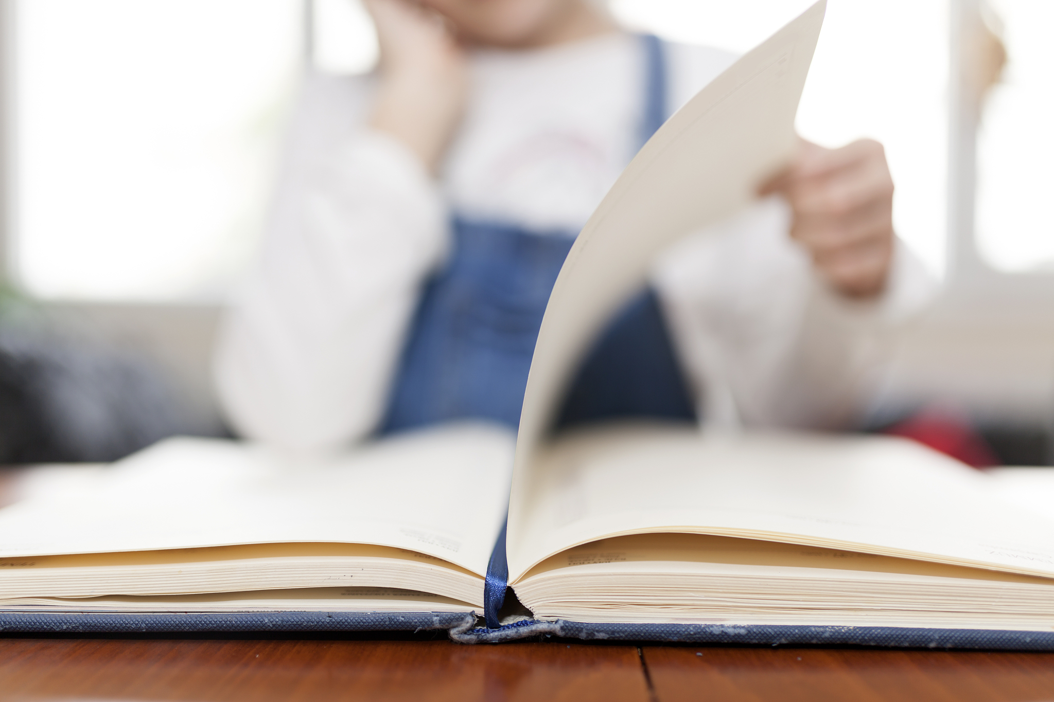 little girl reading
