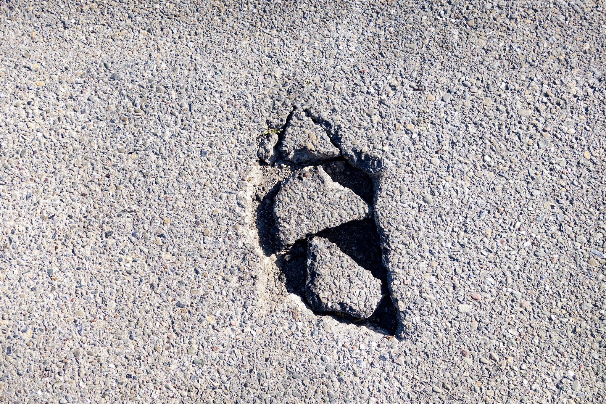 broken pavement