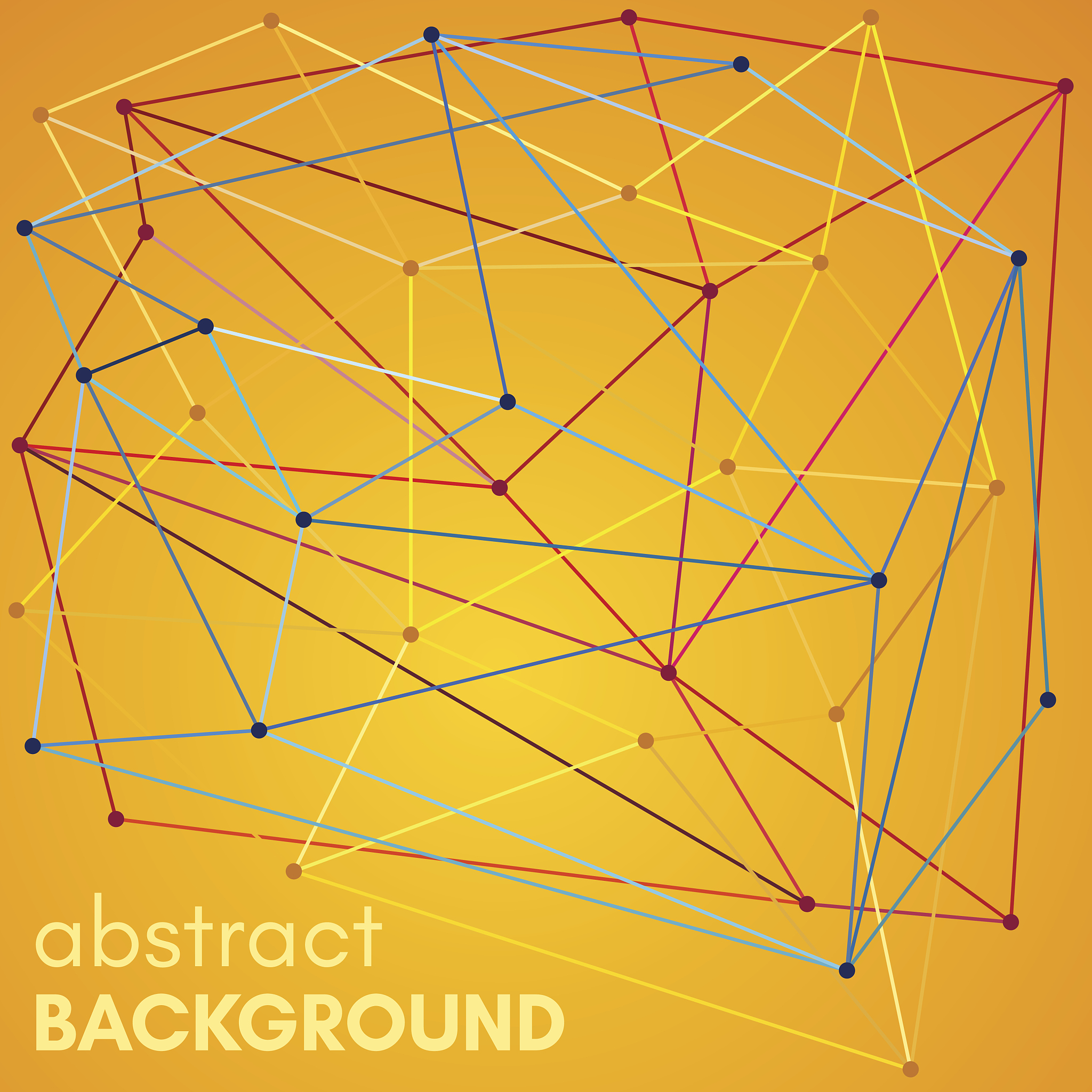 polygonal background with molecular connection.