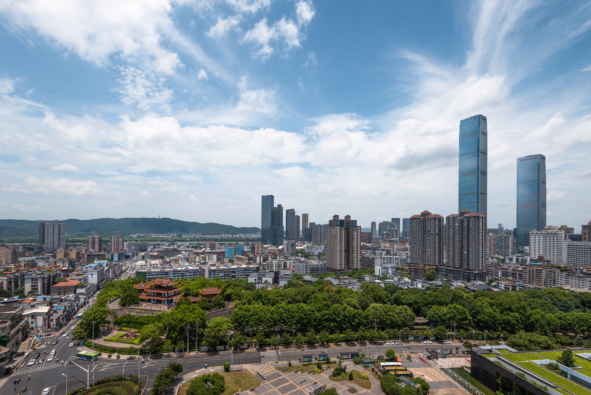 湖南省长沙市天心阁与国金中心