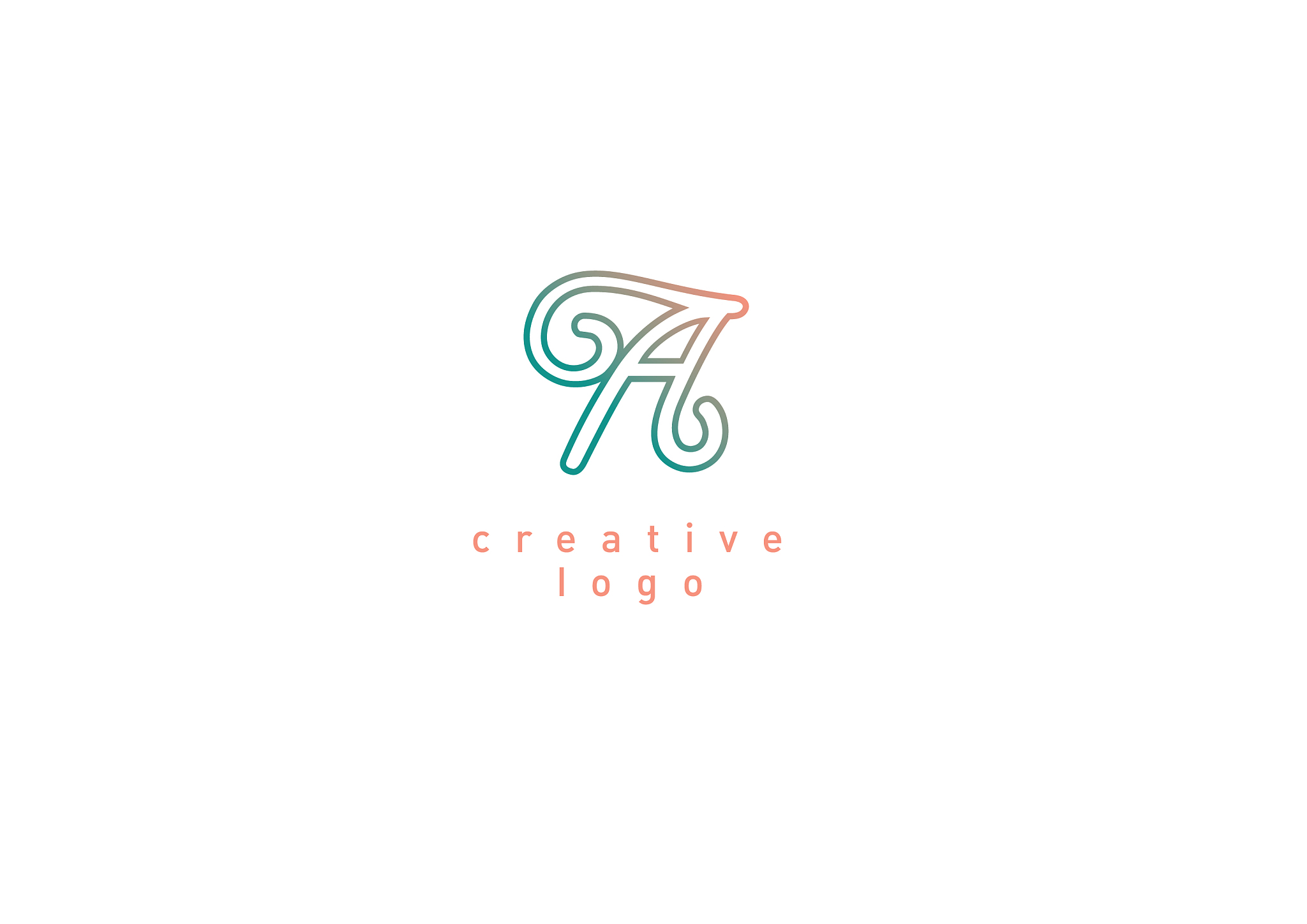 modern logo lettering letter a
