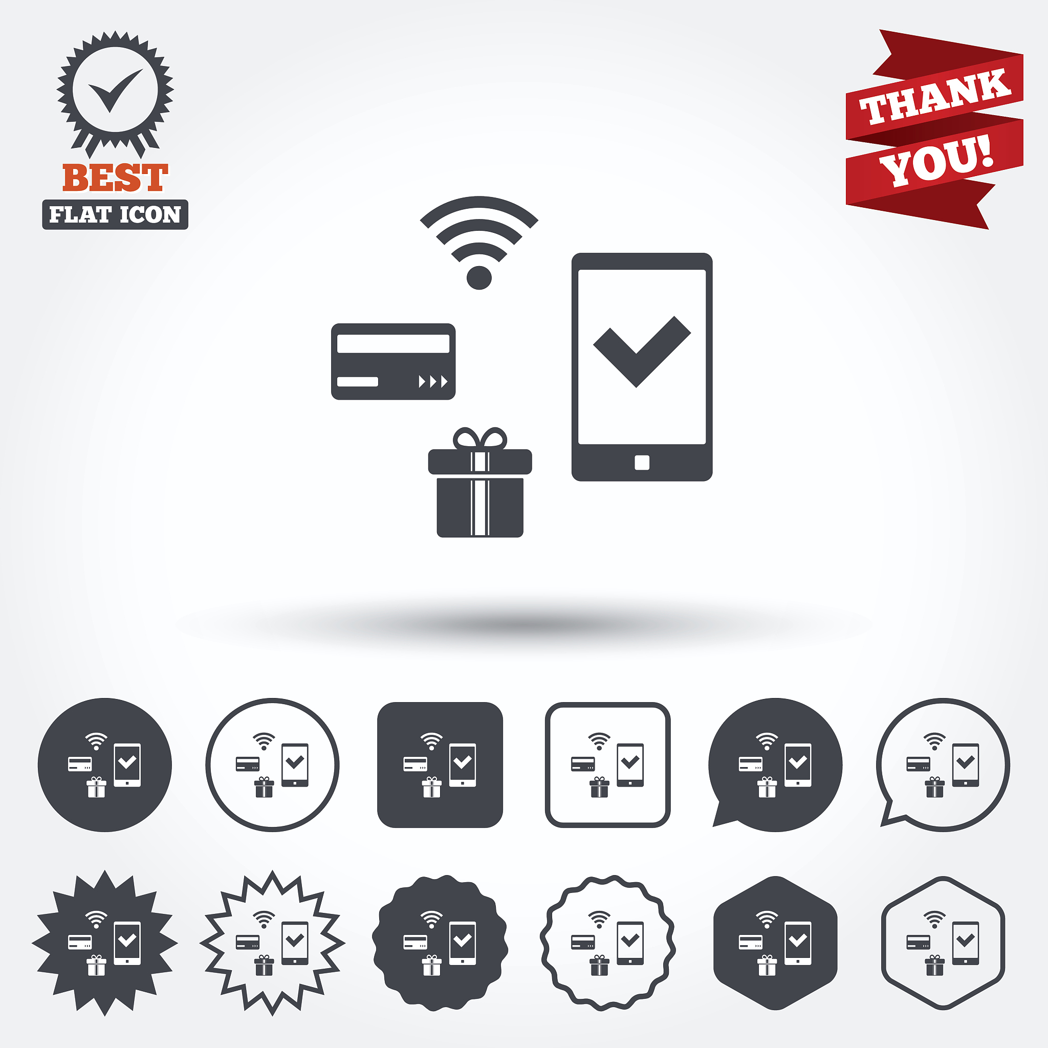 mobile payments icon. smartphone, credit card.