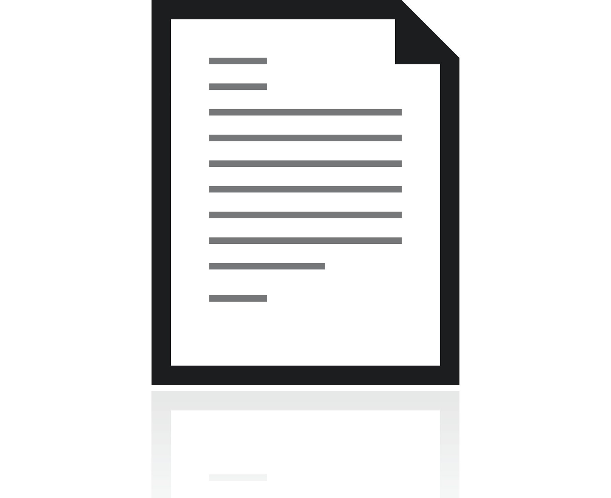 document icon on a white background.