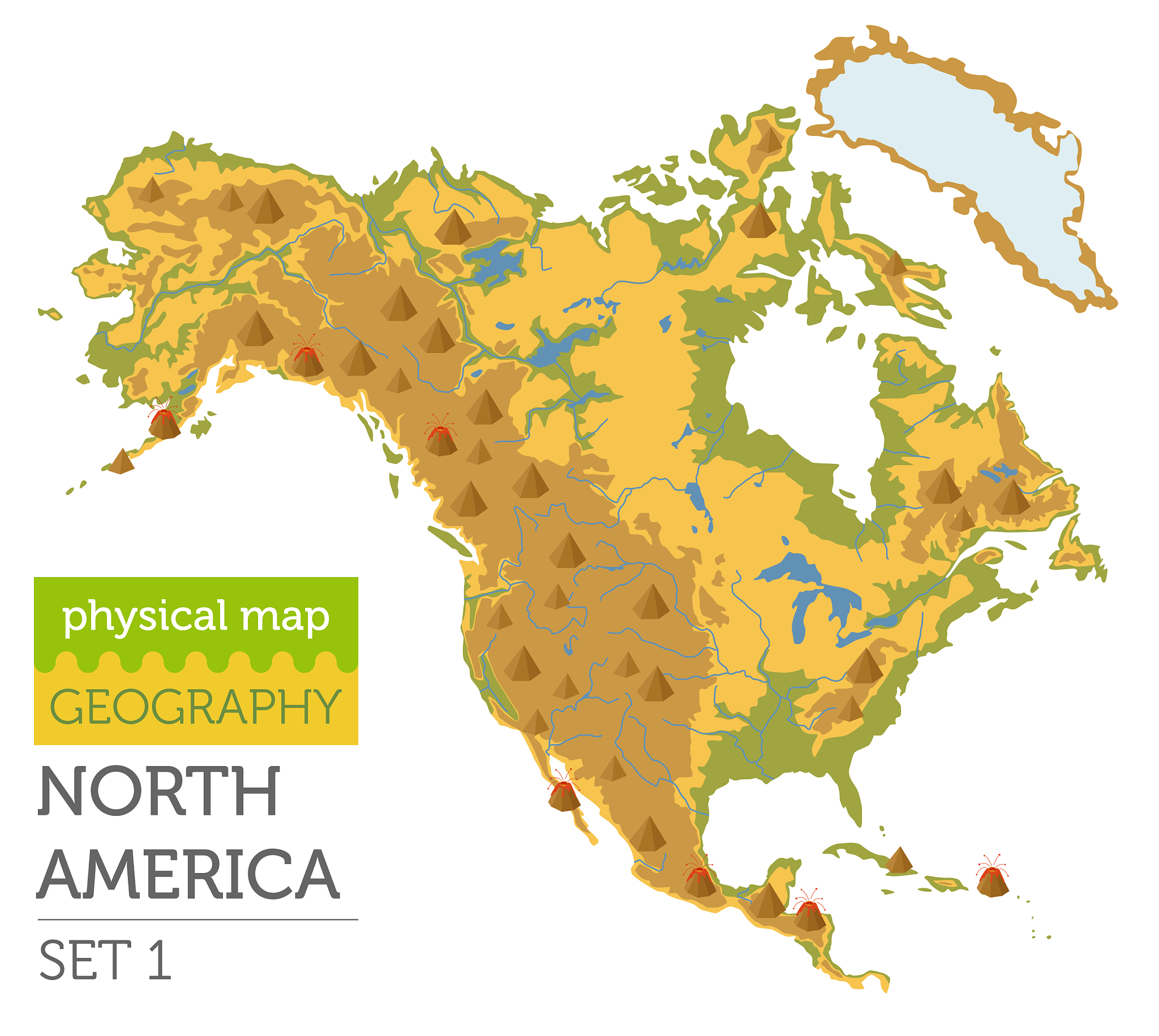north america physical map elements build your
