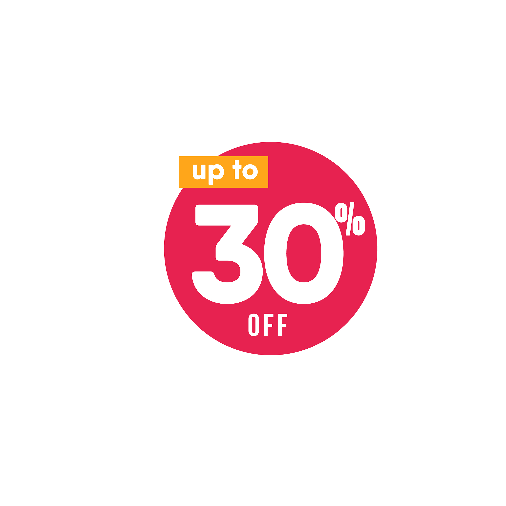 discount up to 30 off label template design