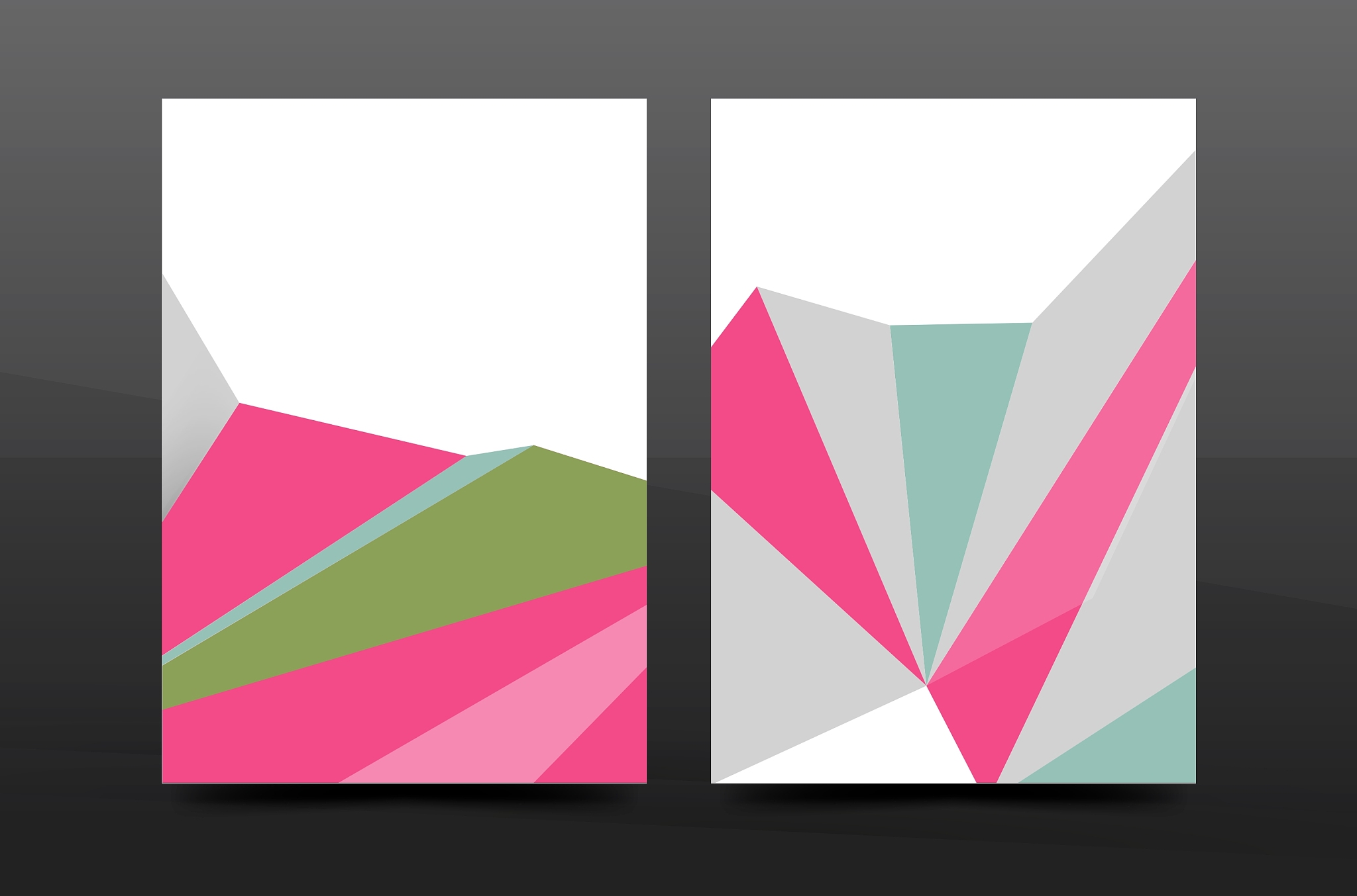 colorful geometry design annual report a4 cover