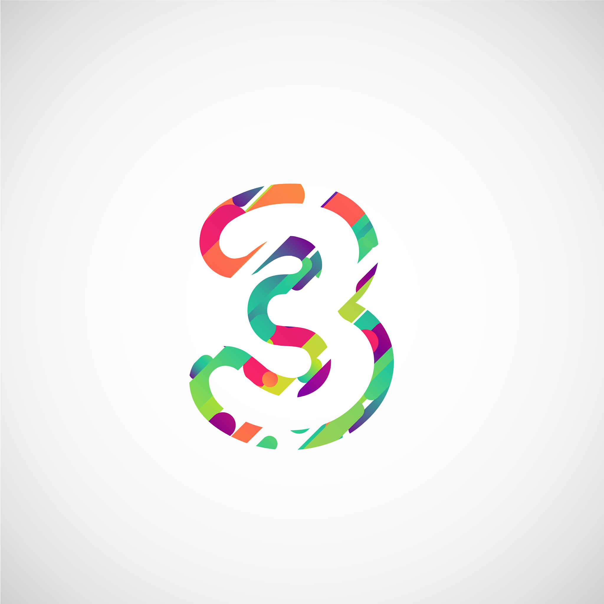 colorful character from a typeset